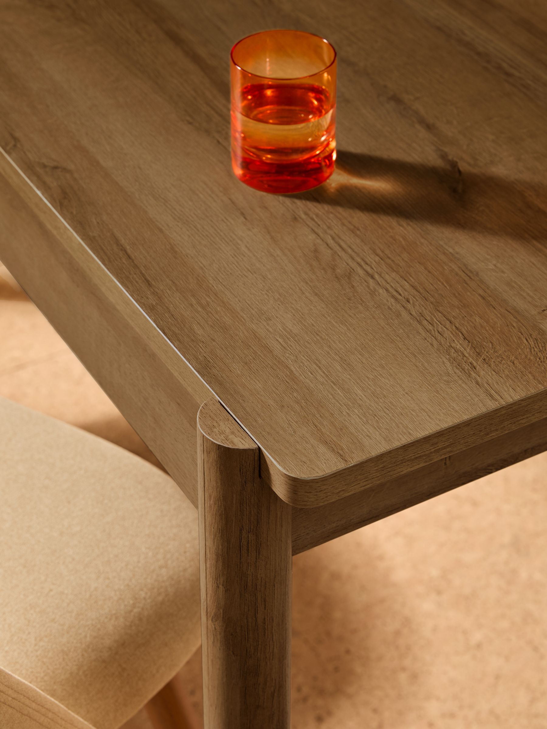 Pavia 6 to 8 Seater Extending Dining Table in Dark Natural Oak Effect - Image 4 of 7