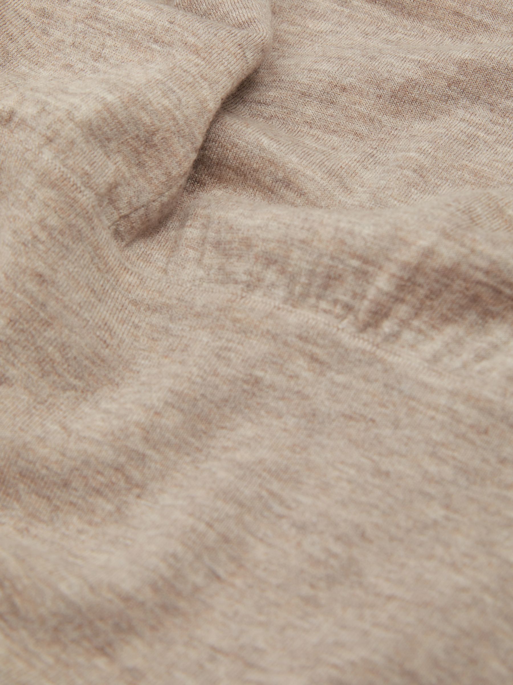 Knitted Wool-Cashmere Blouson Top Midi Dress in Neutral - Image 5 of 5