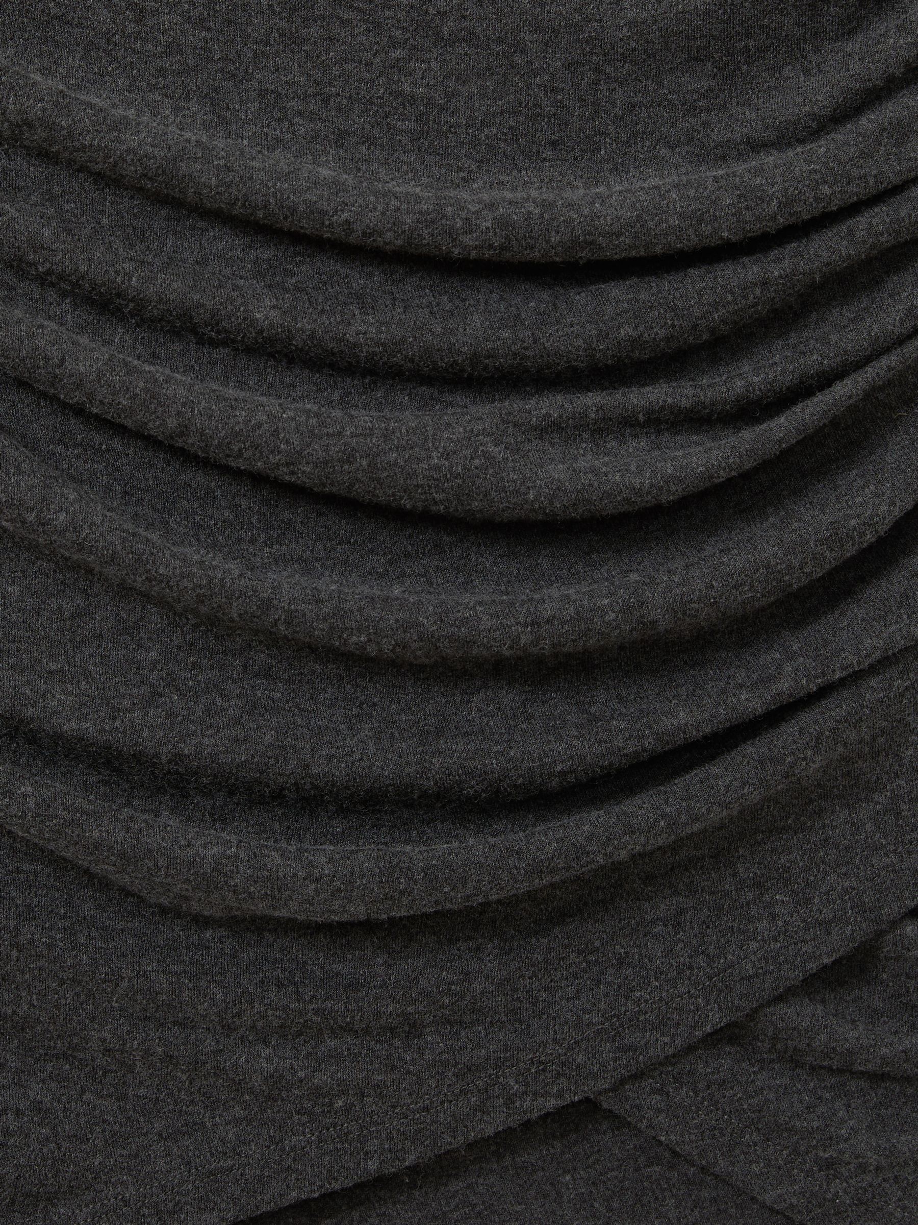 Knitted Twist Detail Mini Dress in Grey - Image 7 of 7
