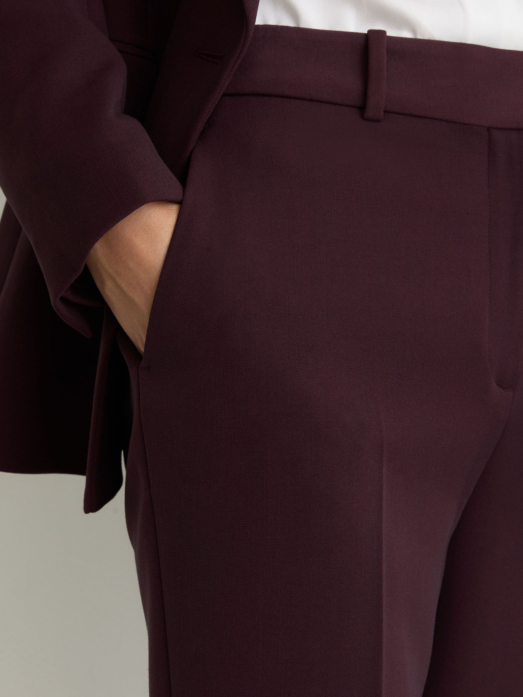 Petite Slim-Fit Suit Trousers in Berry - image 4