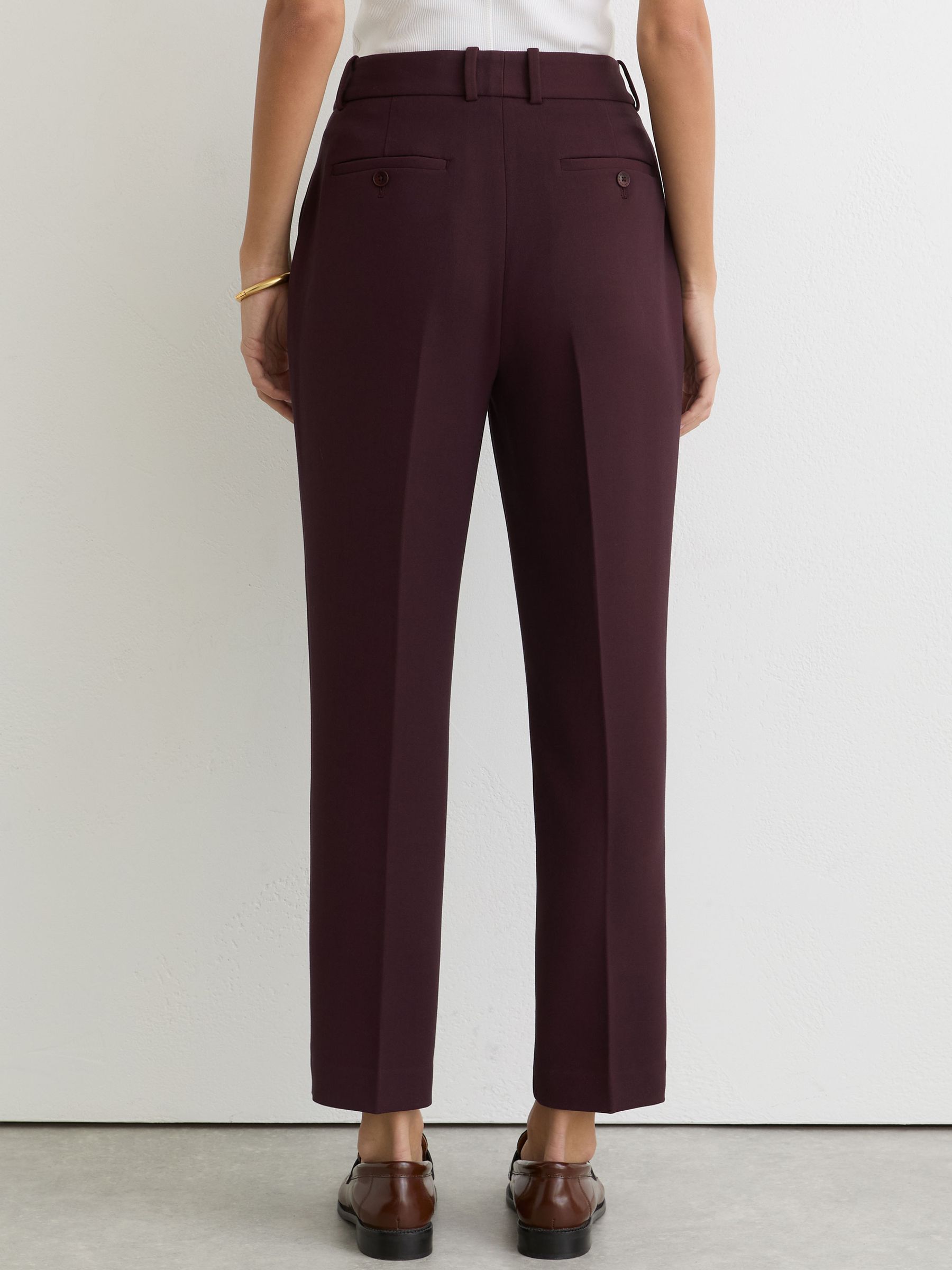 Petite Slim-Fit Suit Trousers in Berry - image 5