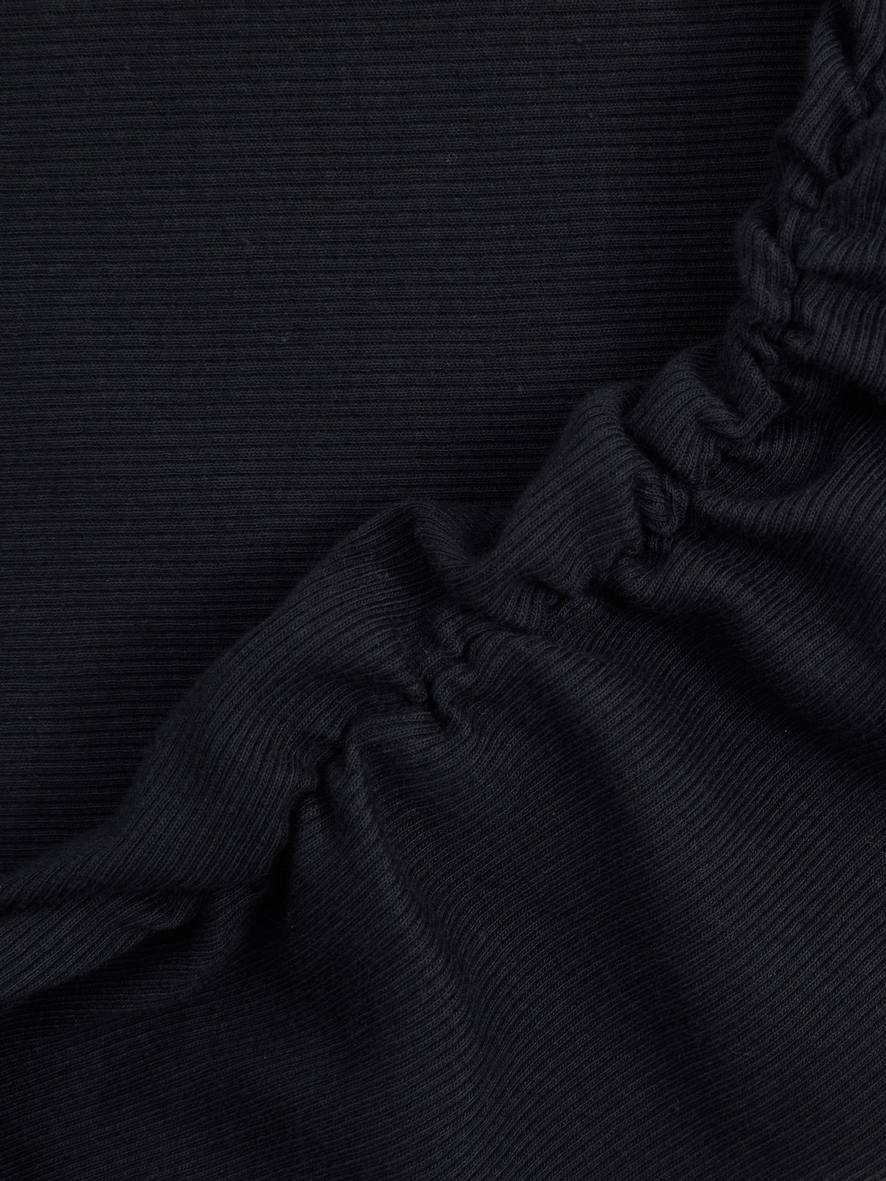 Ribbed Ruched Waist Vest in Navy - Image 6 of 6