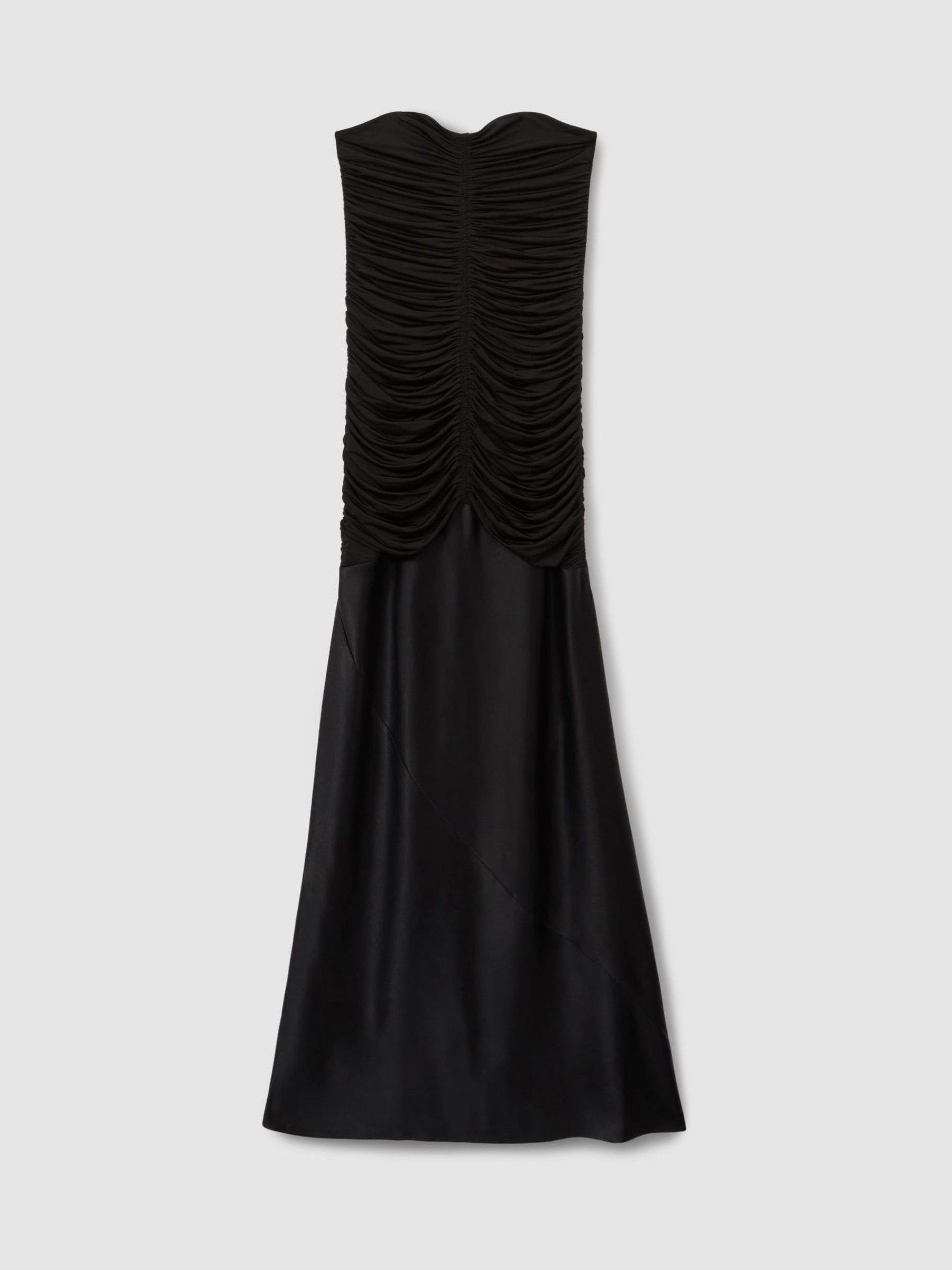 Selina Black Strapless Ruched Maxi Dress - Image 2 of 5