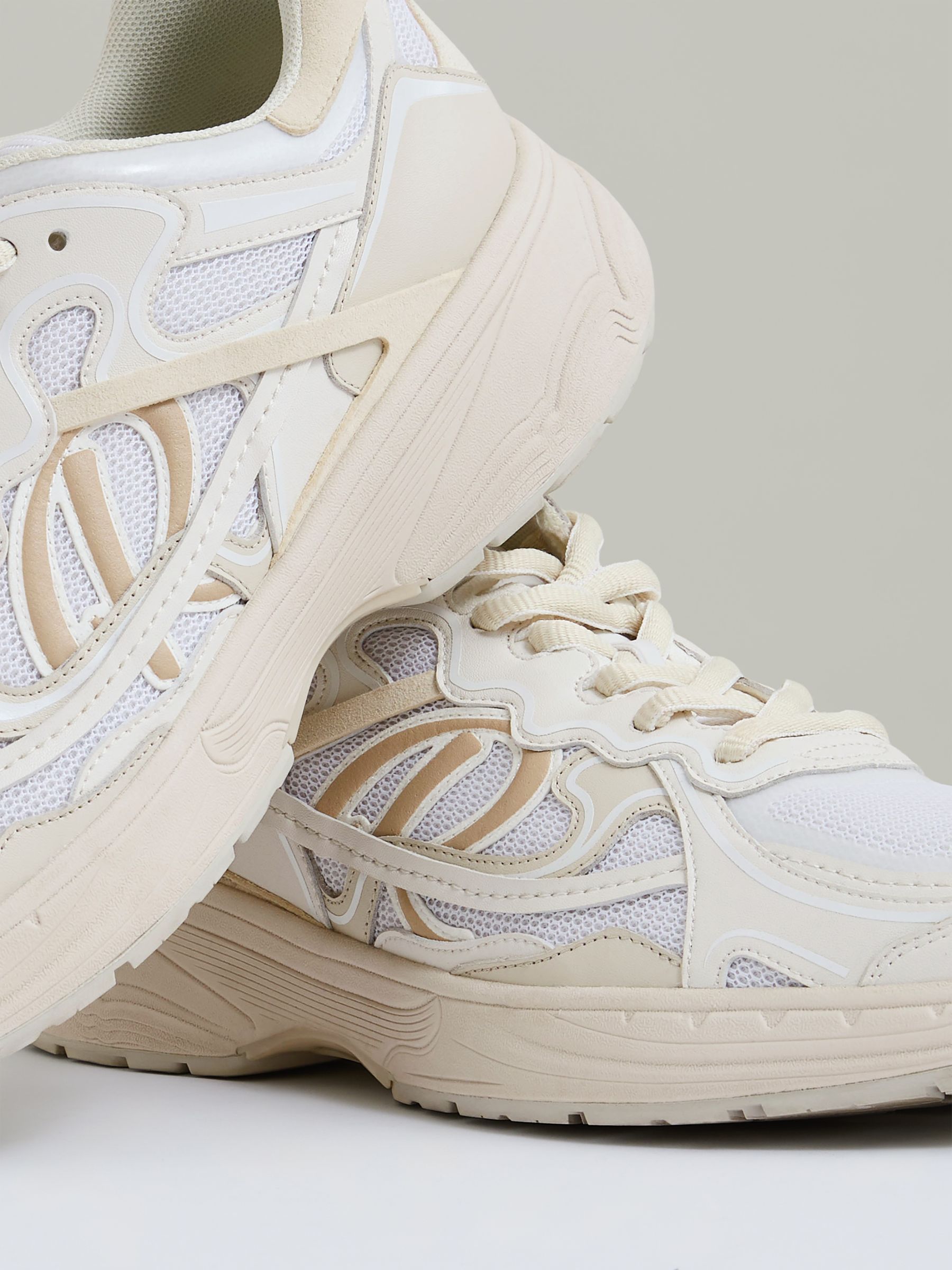 Nubuck and Mesh Trainers in White - Image 6 of 6