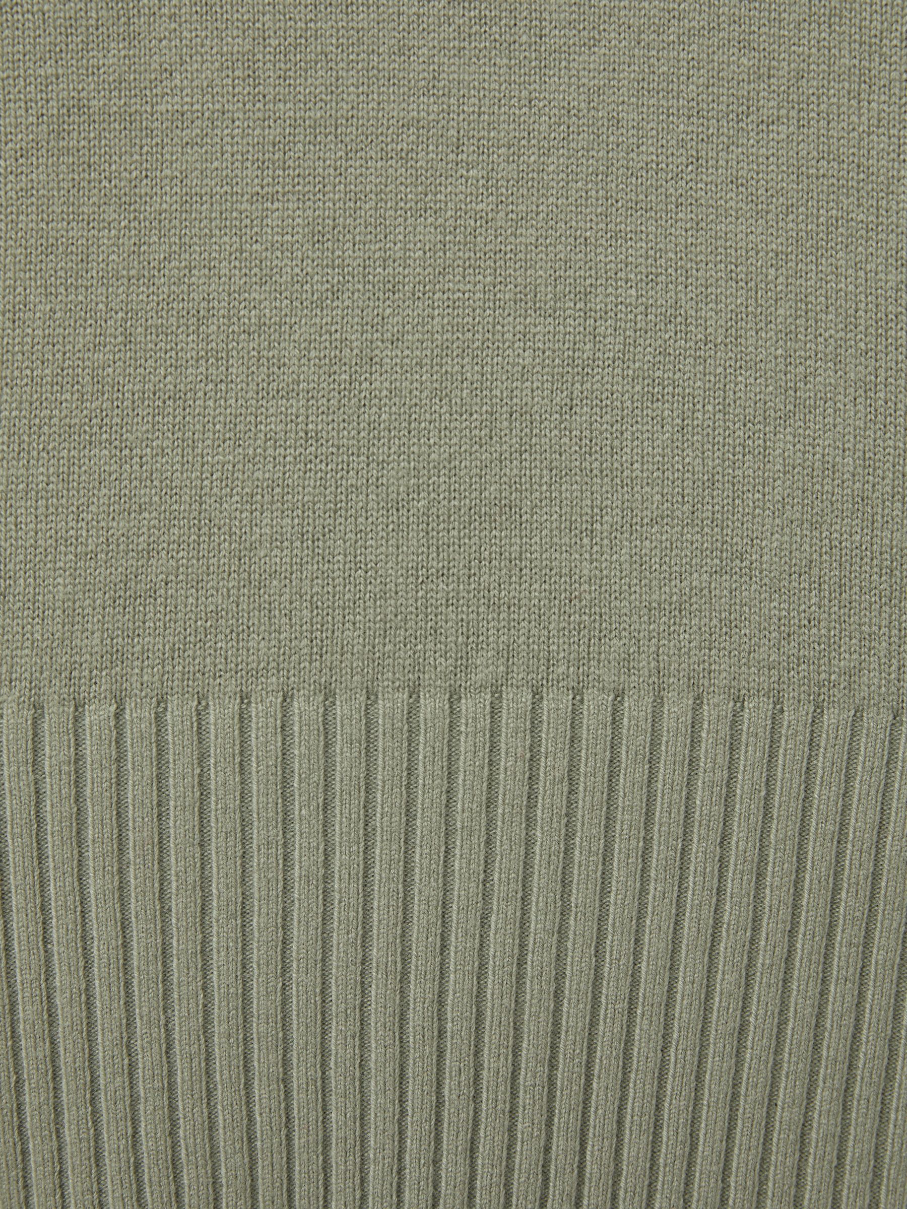 Wool Blend Drawstring Hoodie with Cashmere in Sage - Image 6 of 6