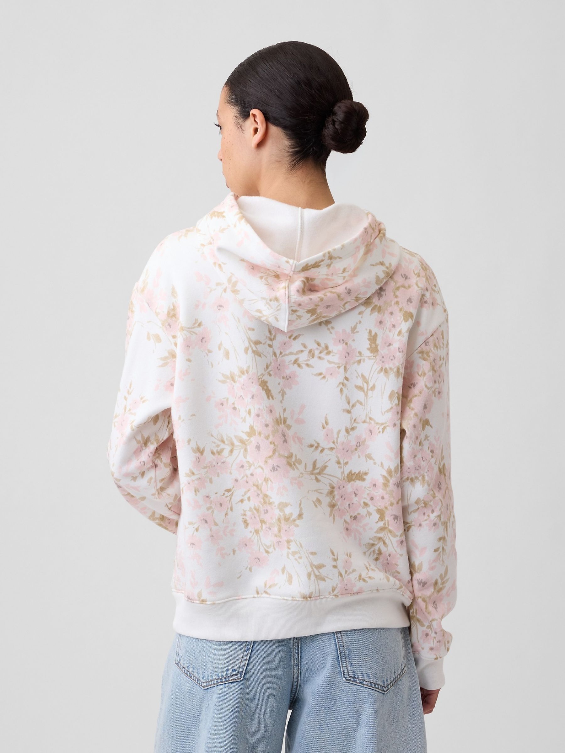 Floral Relaxed Logo Hoodie - Image 2 of 5 Floral Relaxed Logo Hoodie - Image 2 of 5