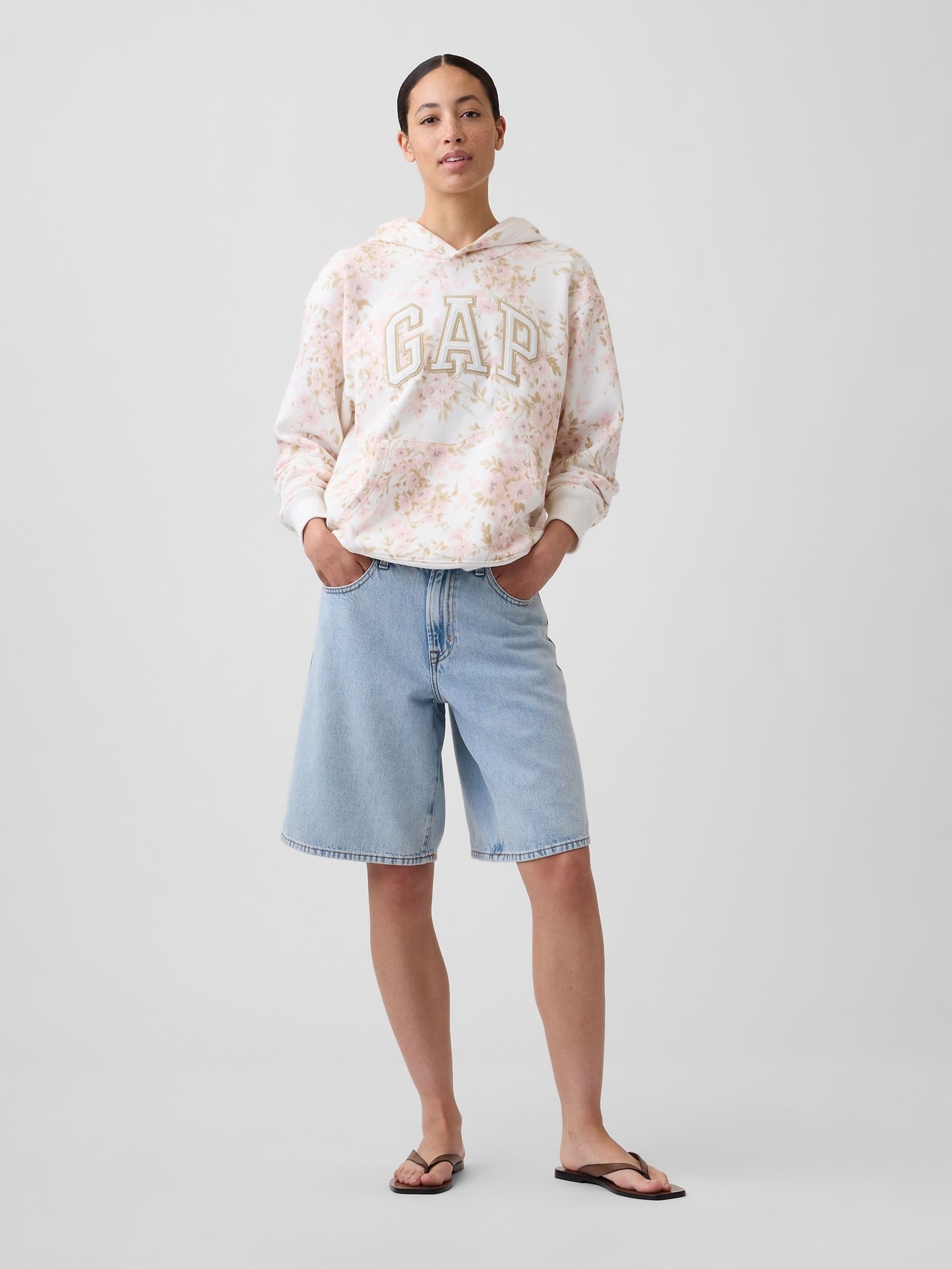 Floral Relaxed Logo Hoodie - Image 3 of 5