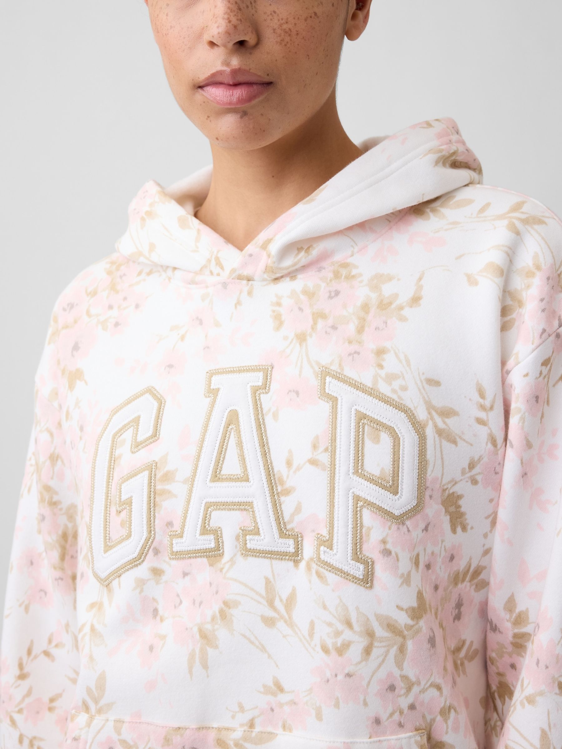 Floral Relaxed Logo Hoodie - Image 4 of 5