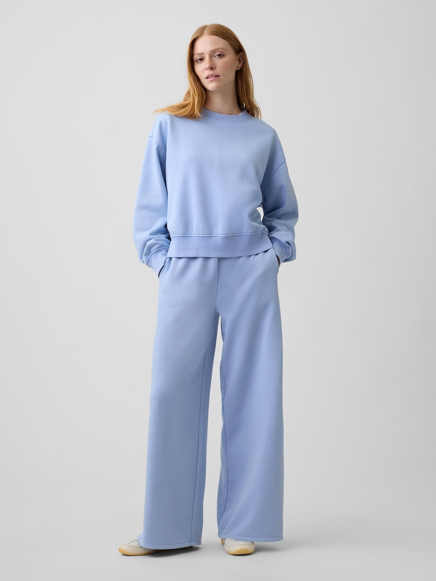 Blue Vintage Soft Baggy Wide-Leg Joggers - Image 4 of 6