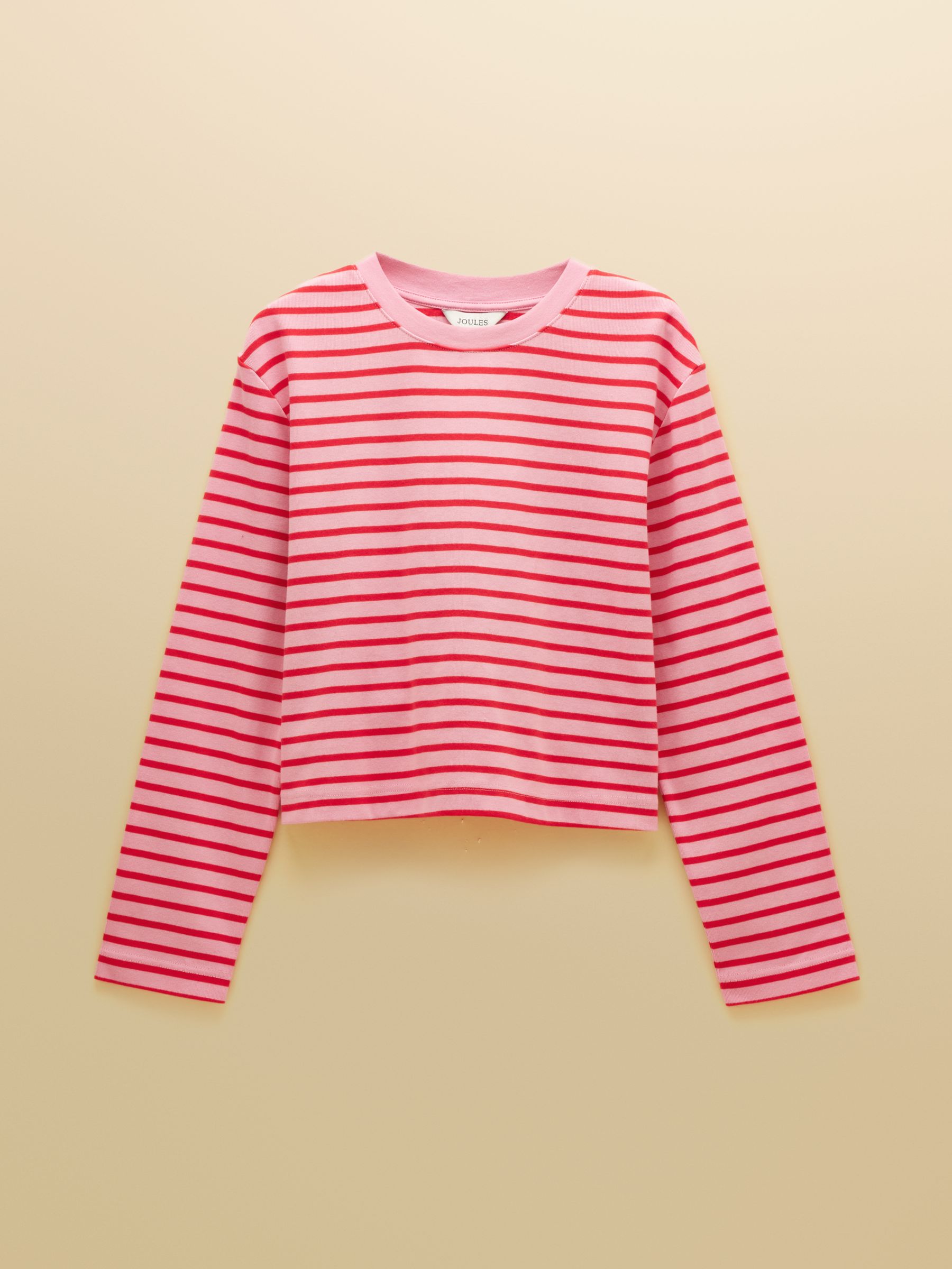 Cara Pink & Red Striped Boxy Crew Neck Jersey Top - Image 7 of 7 Cara Pink & Red Striped Boxy Crew Neck Jersey Top - Image 7 of 7