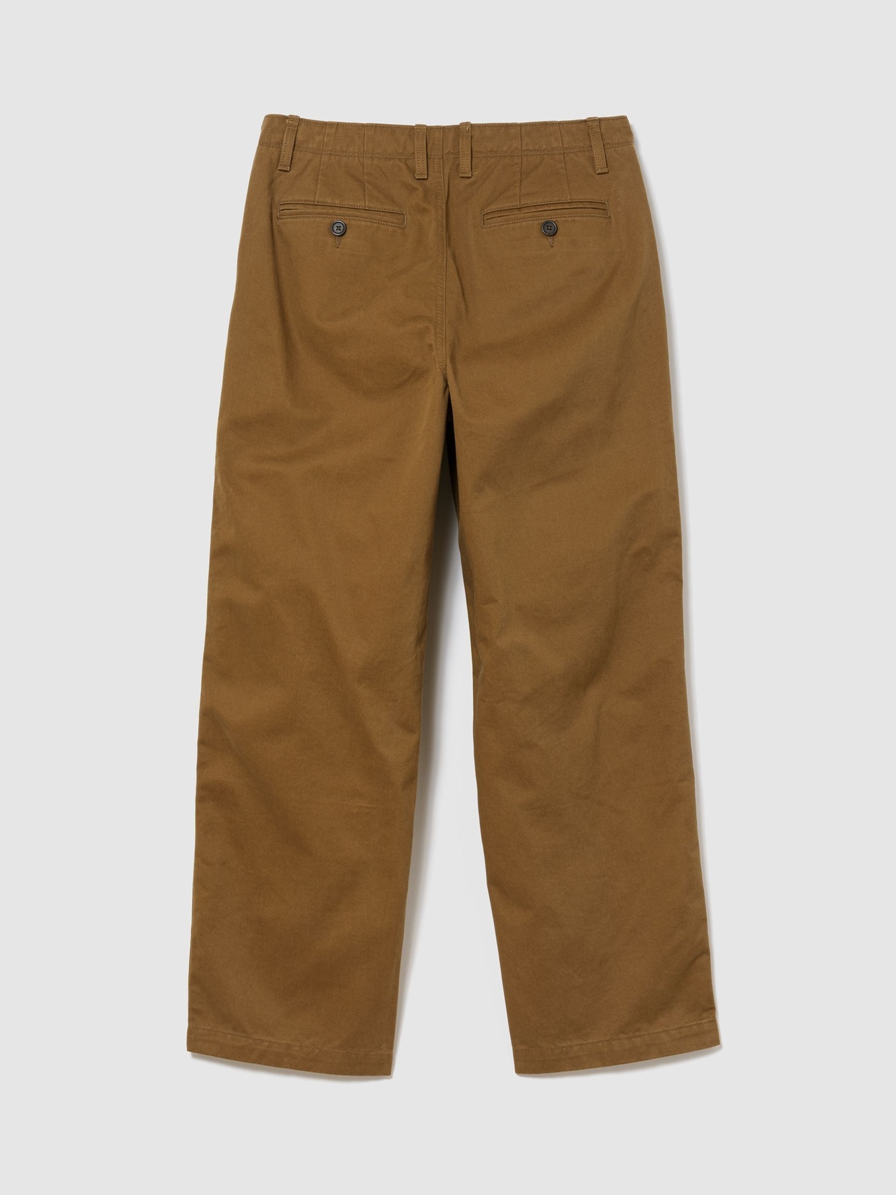 Brown Heavyweight Twill Baggy Chinos - Image 2 of 2 Brown Heavyweight Twill Baggy Chinos - Image 2 of 2