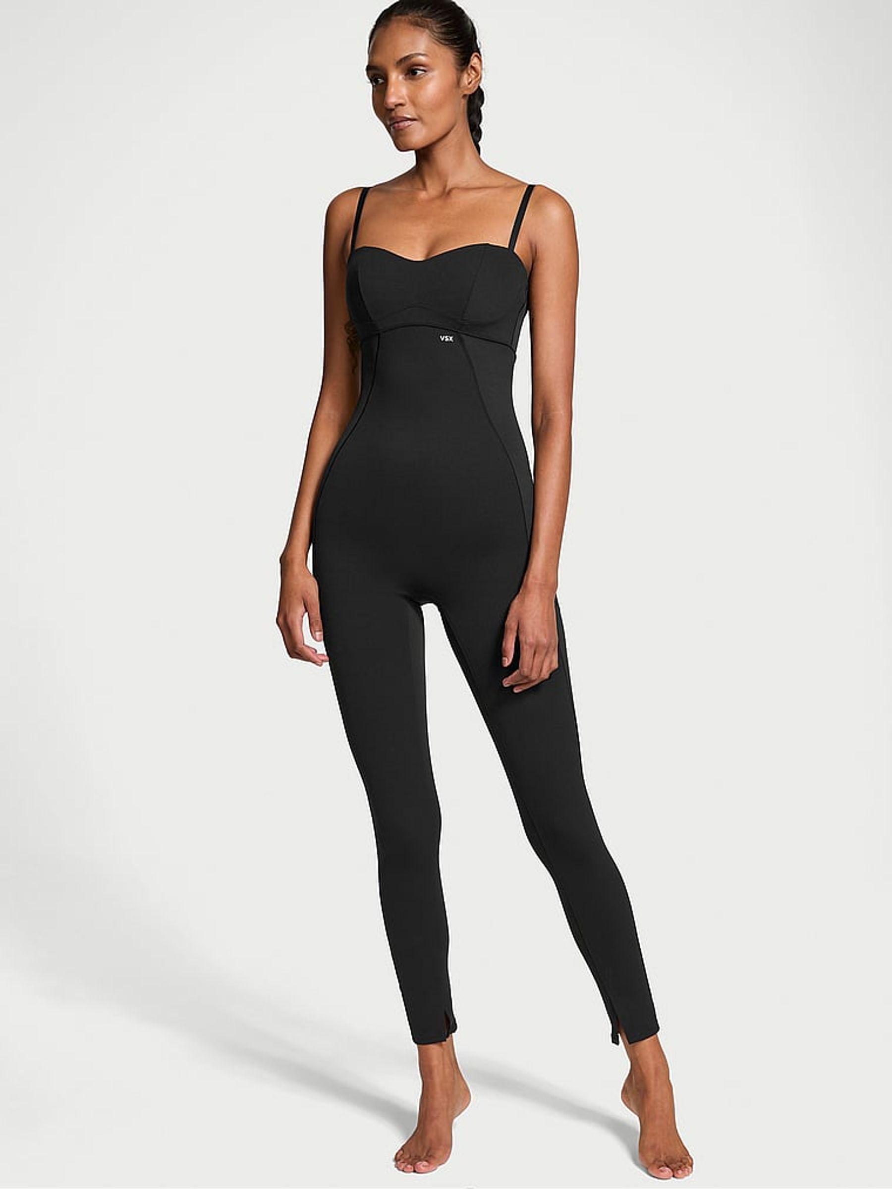Black Elevate™ Balconette Jumpsuit - Image 1 of 3