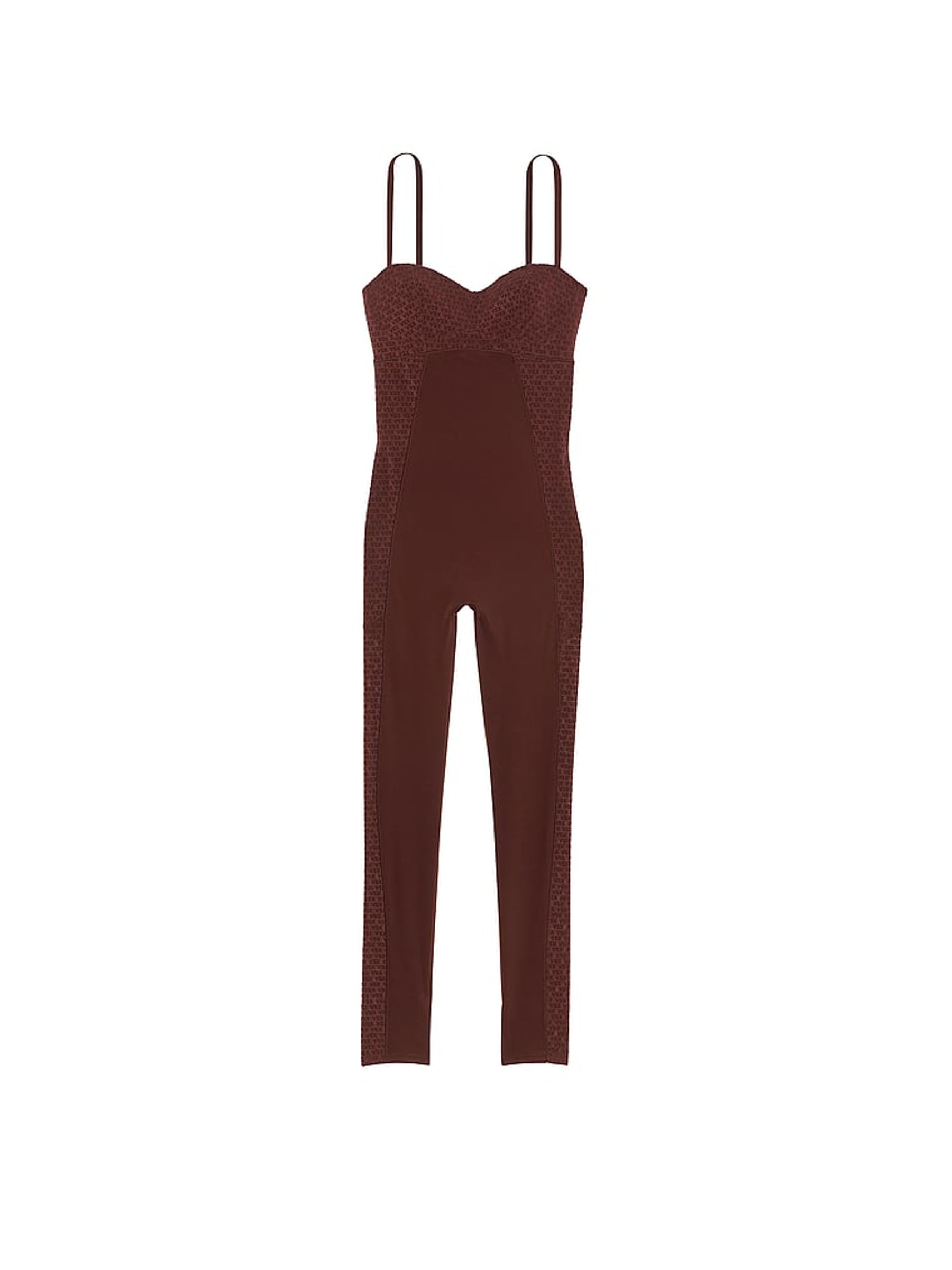 Burgundy Brown Elevate™ Logo Mesh Jumpsuit - Image 3 of 3