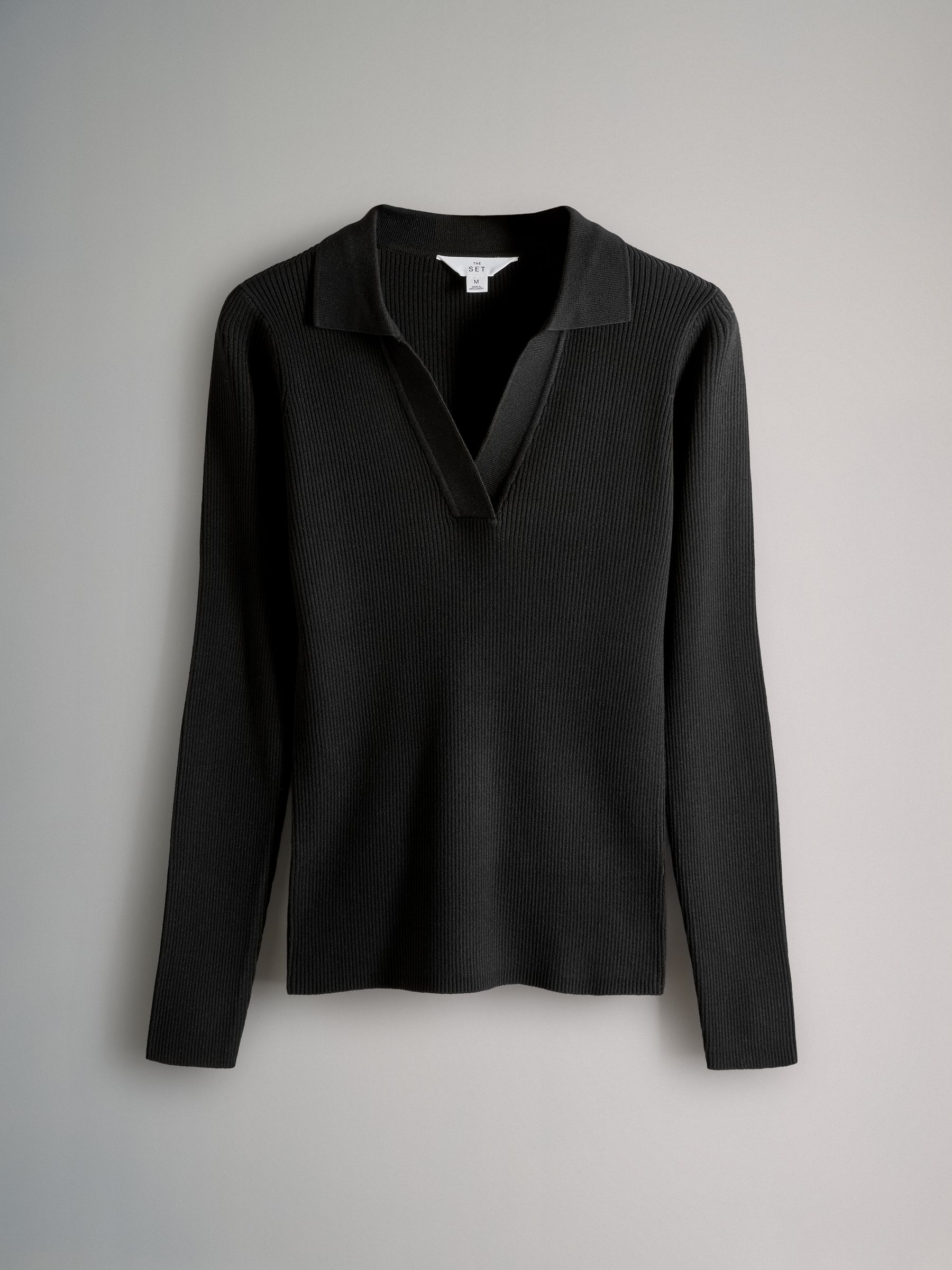 Ribbed Polo V-Neck Jumpers - Image 10 of 12