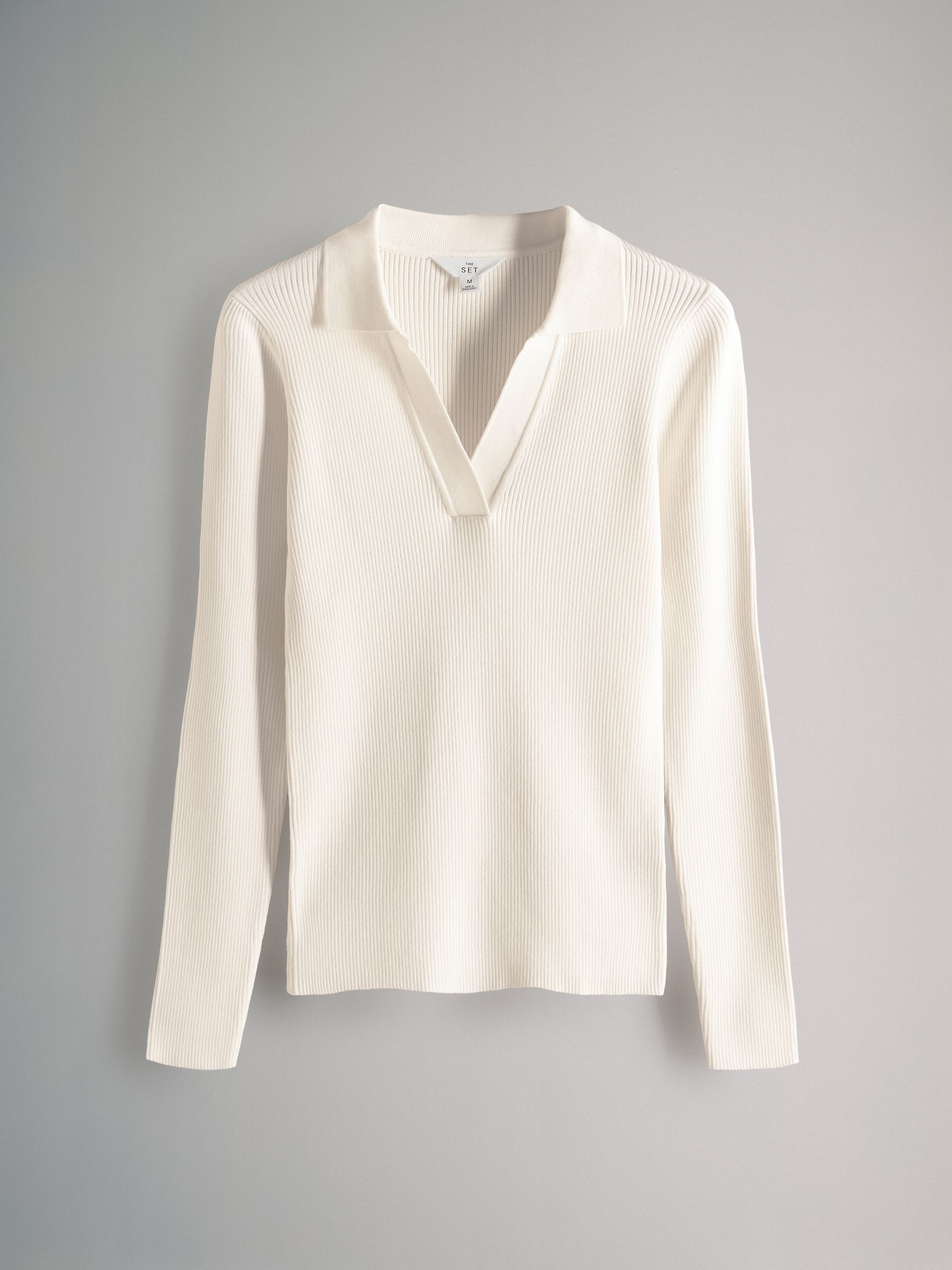 Ribbed Polo V-Neck Jumpers - Image 9 of 12
