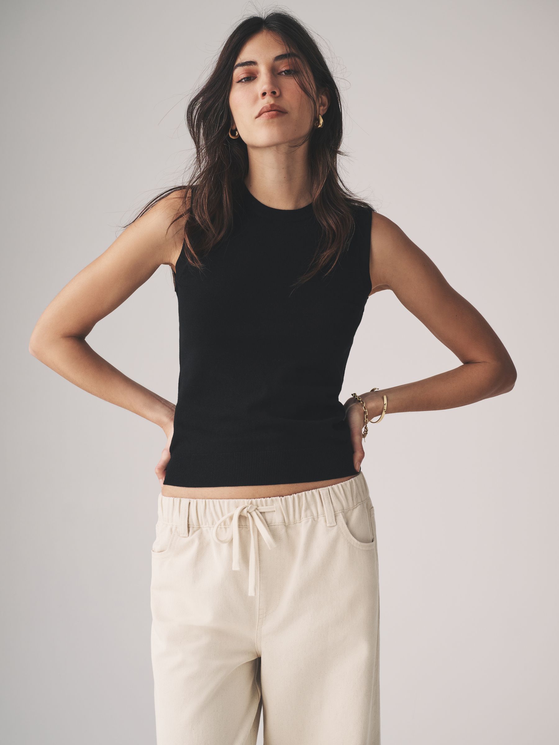 Black 2 Piece Vest & Cardigan Set - Image 3 of 11