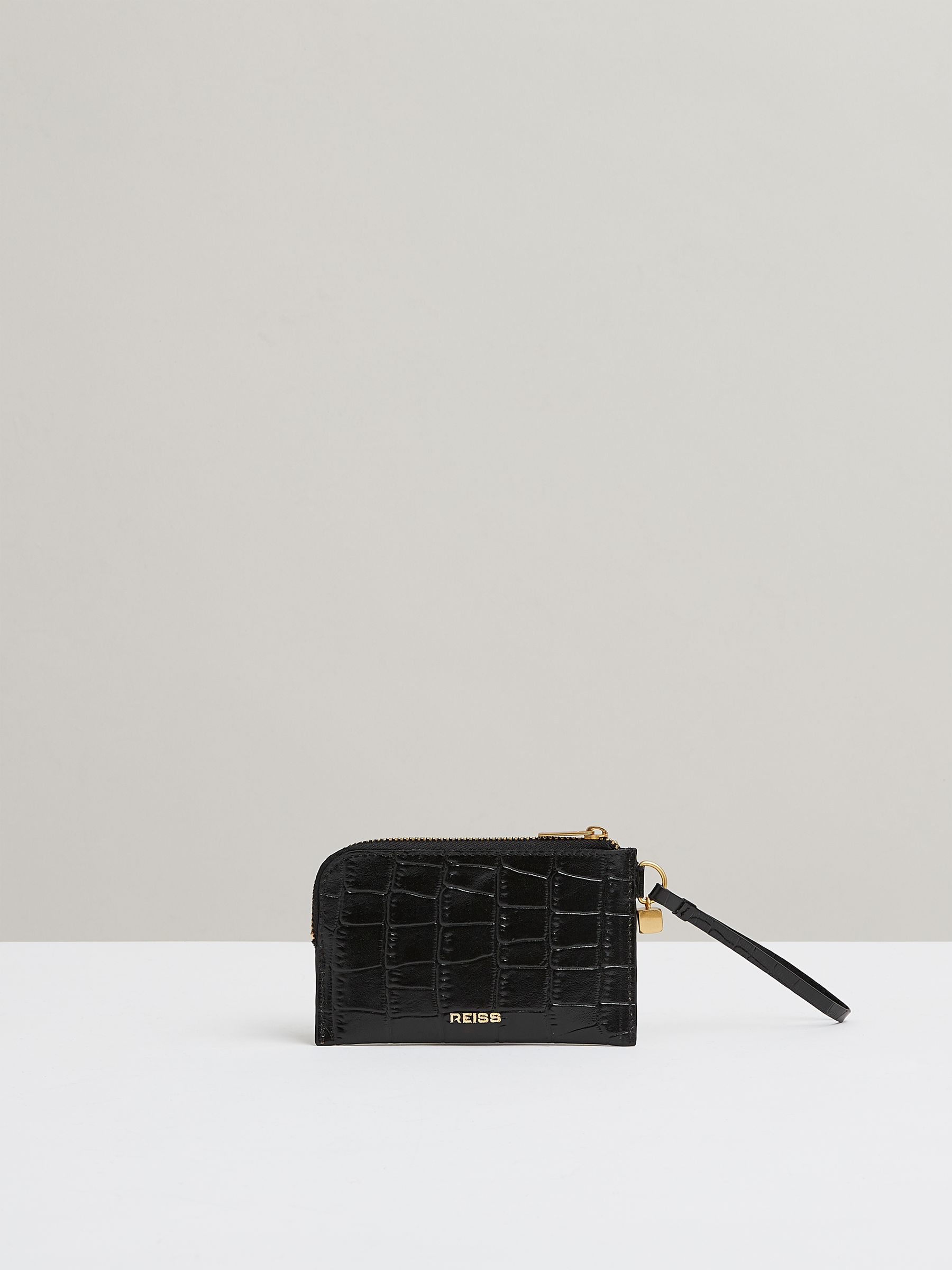 Leather Coin Purse in Black - Image 1 of 3