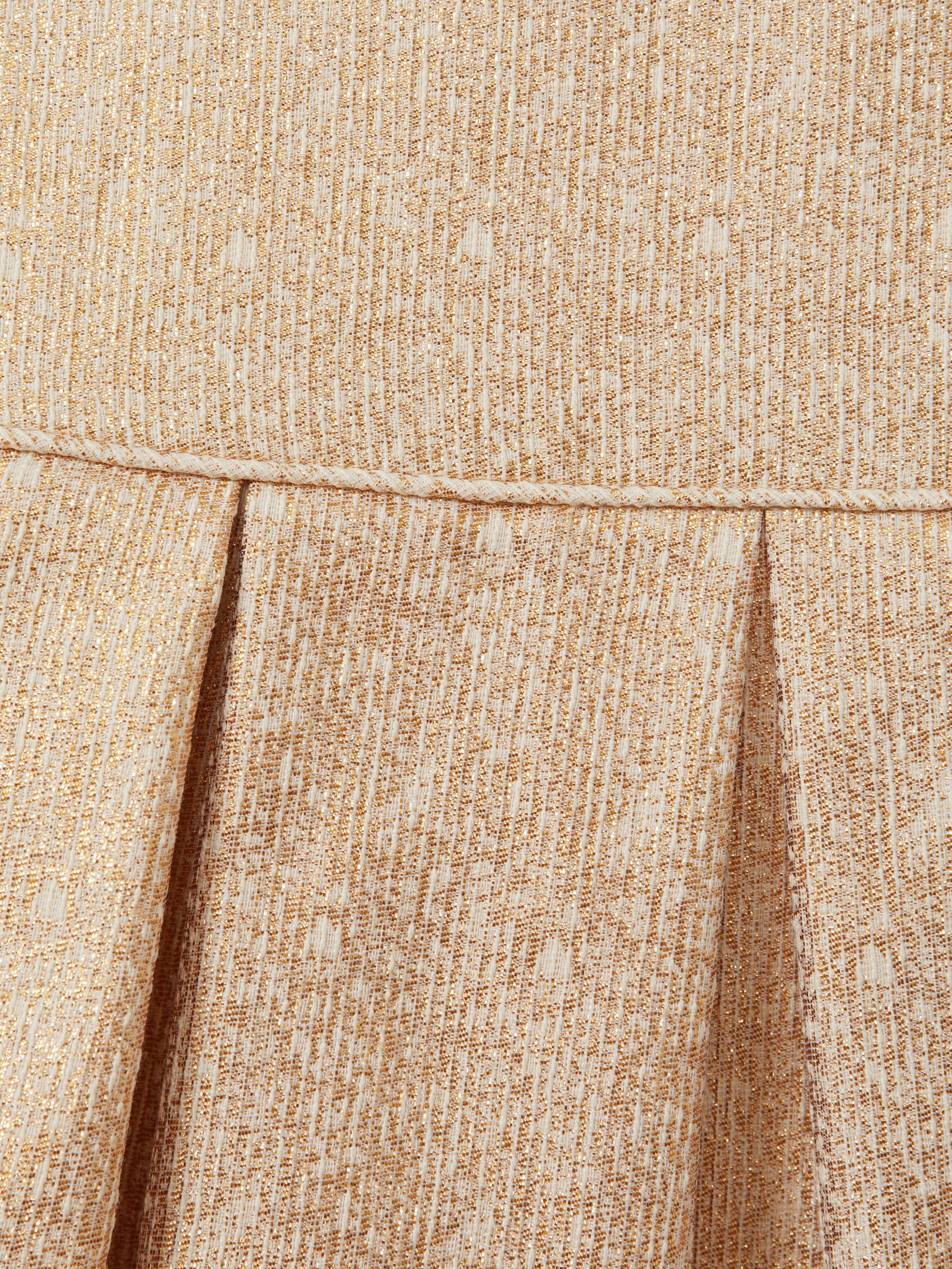 9-13 yrs Metallic Pleated Cap Sleeve Dress in Gold - Image 4 of 4