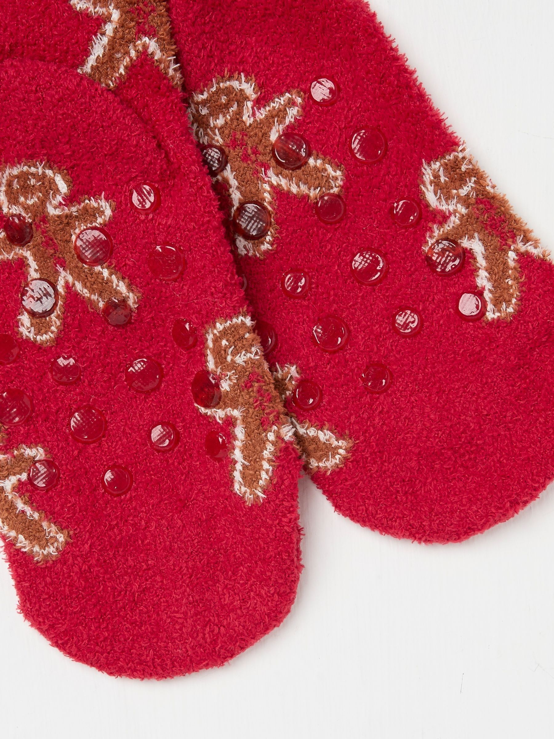 Red Gingerbread Socks 1 Pack - Image 2 of 2 Red Gingerbread Socks 1 Pack - Image 2 of 2