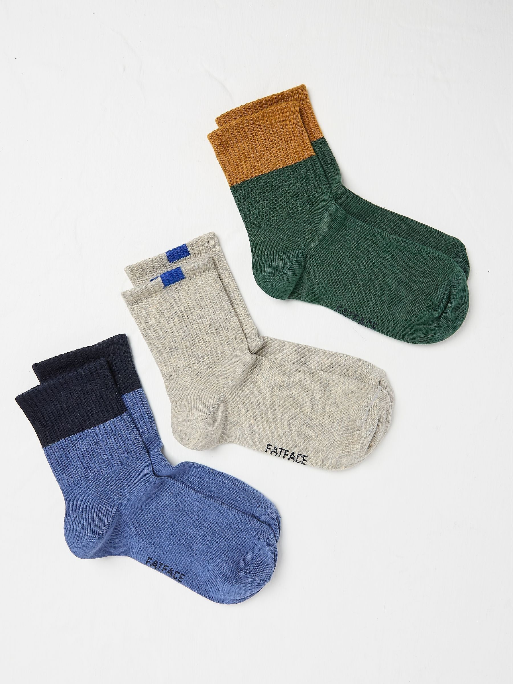 Blue Sports Socks 3 Pack - Image 2 of 2 Blue Sports Socks 3 Pack - Image 2 of 2