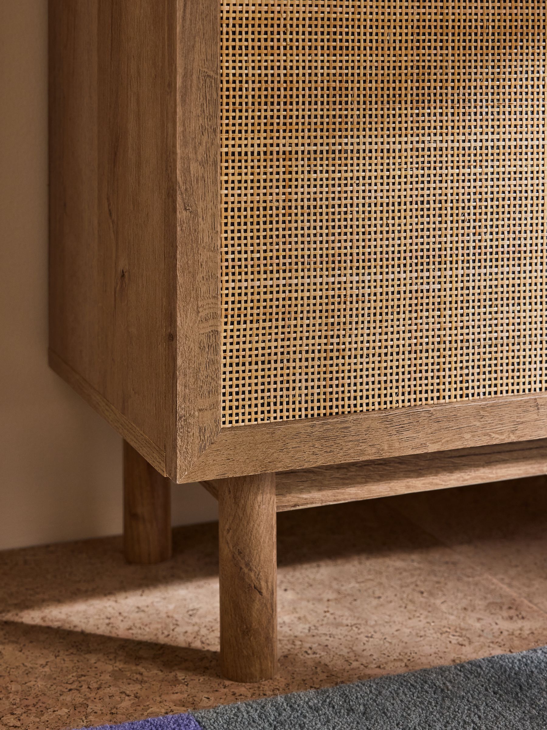 Pavia Rattan Bookcase in Oak Effect - Image 3 of 5