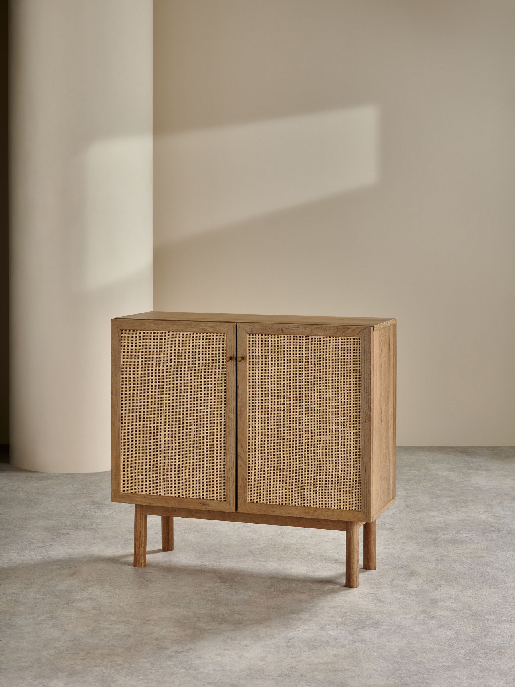 Pavia Rattan Small Sideboard in Oak Effect - Image 2 of 4