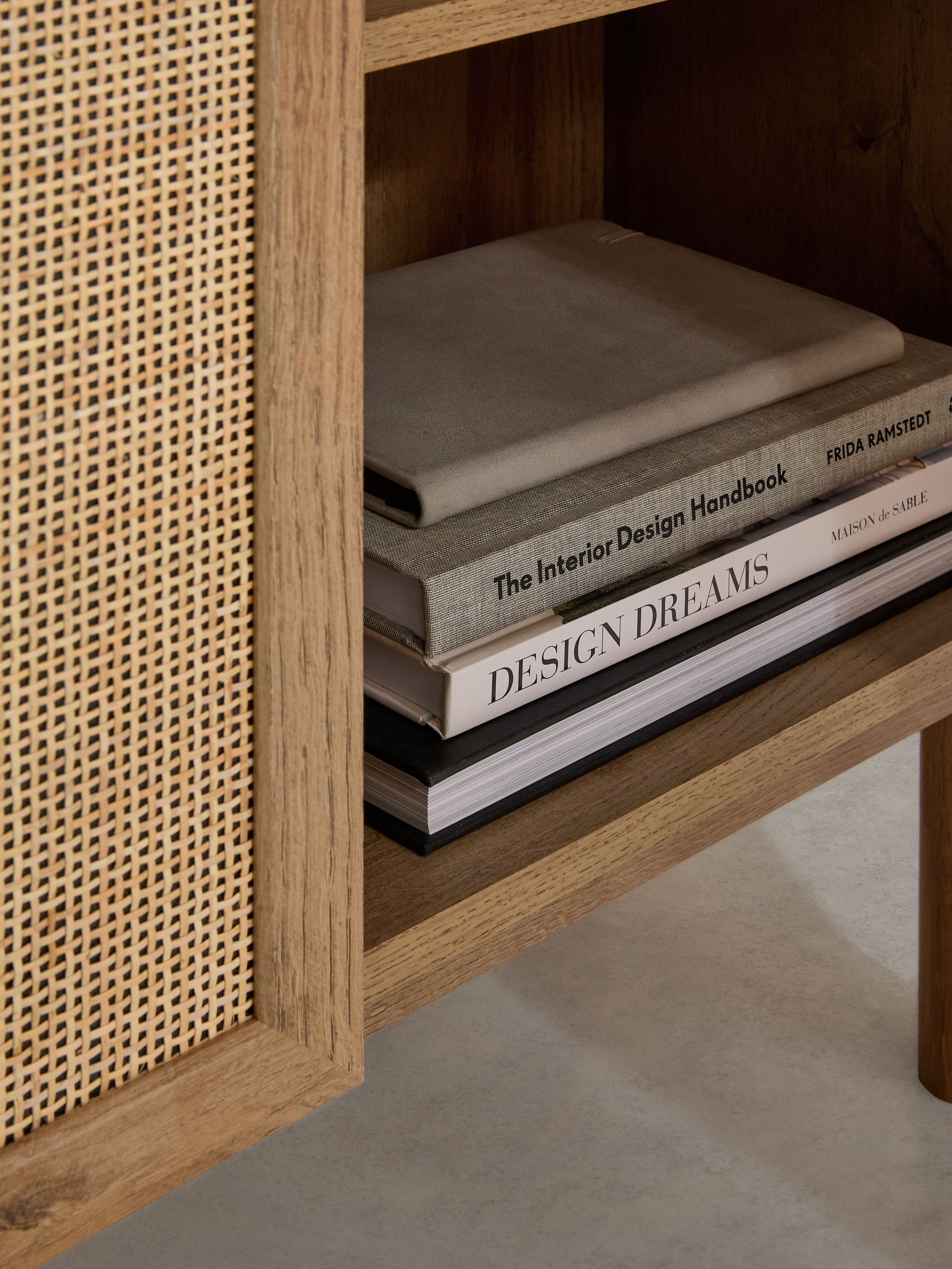 Pavia Rattan Small Sideboard in Oak Effect - Image 4 of 4