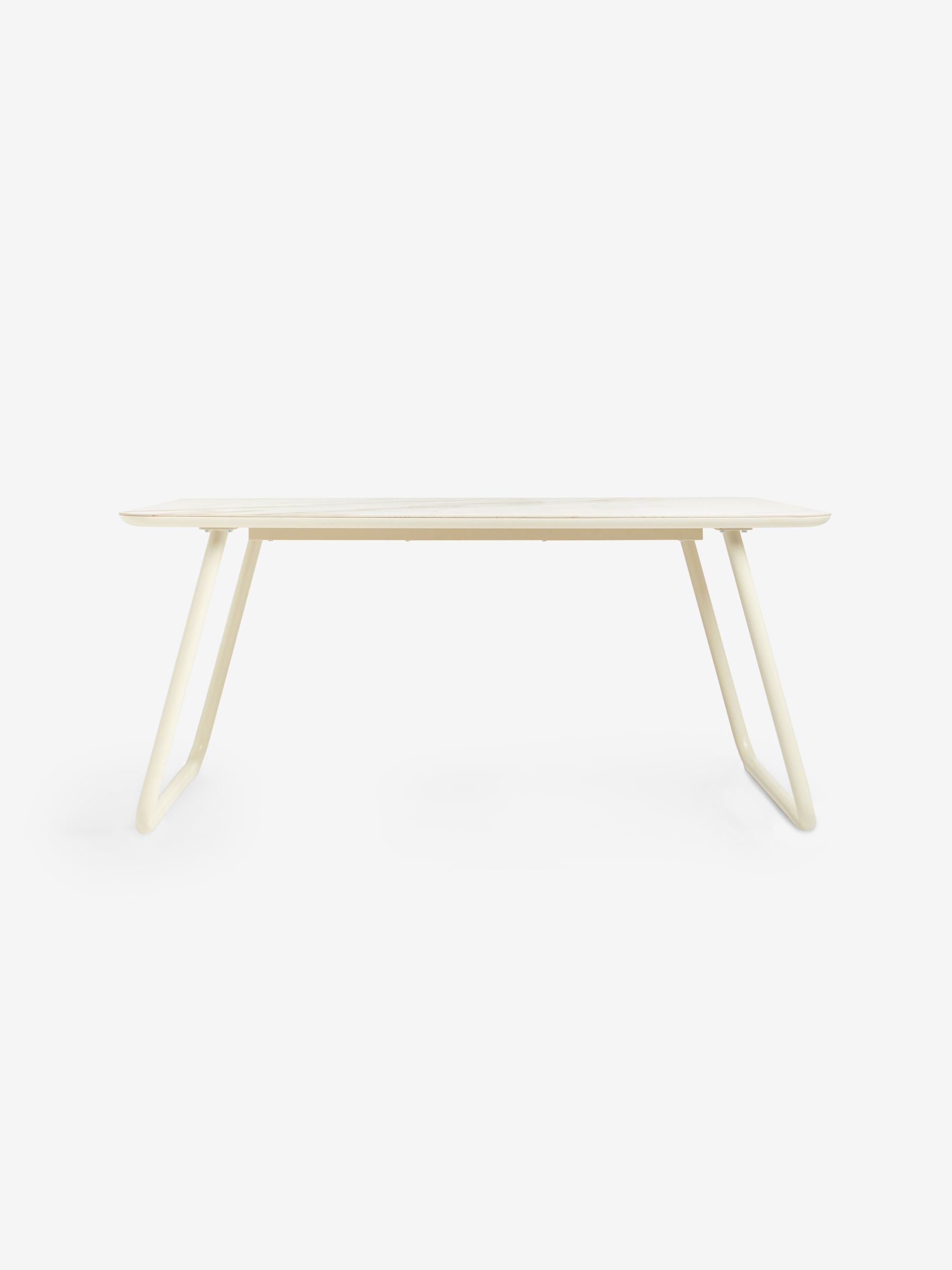 Dwyer Ceramic Marble 6 Seater Fixed Dining Table in White - Image 5 of 5