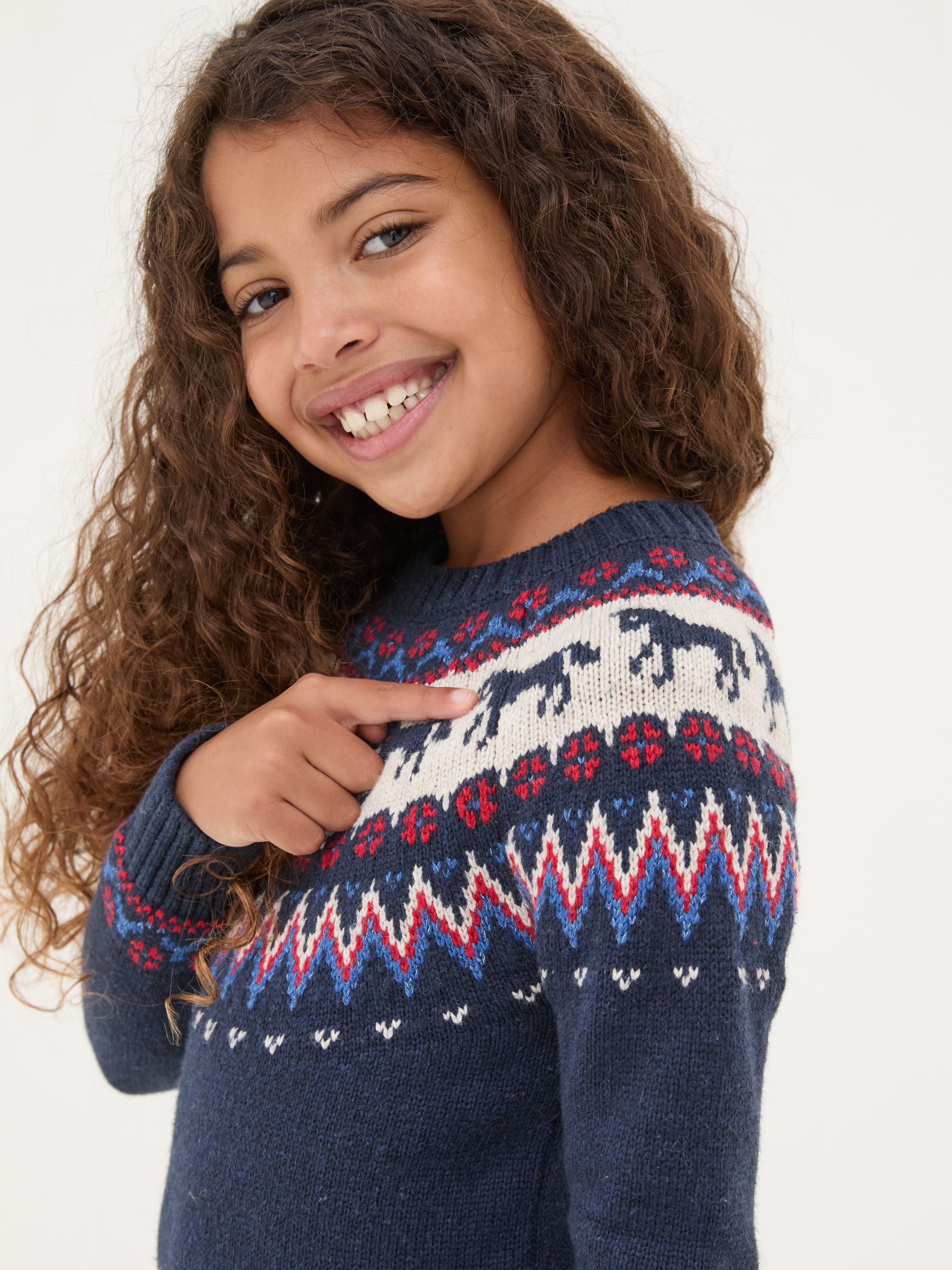 Multi Fairisle Pattern Horse Knitted Dress - Image 4 of 5