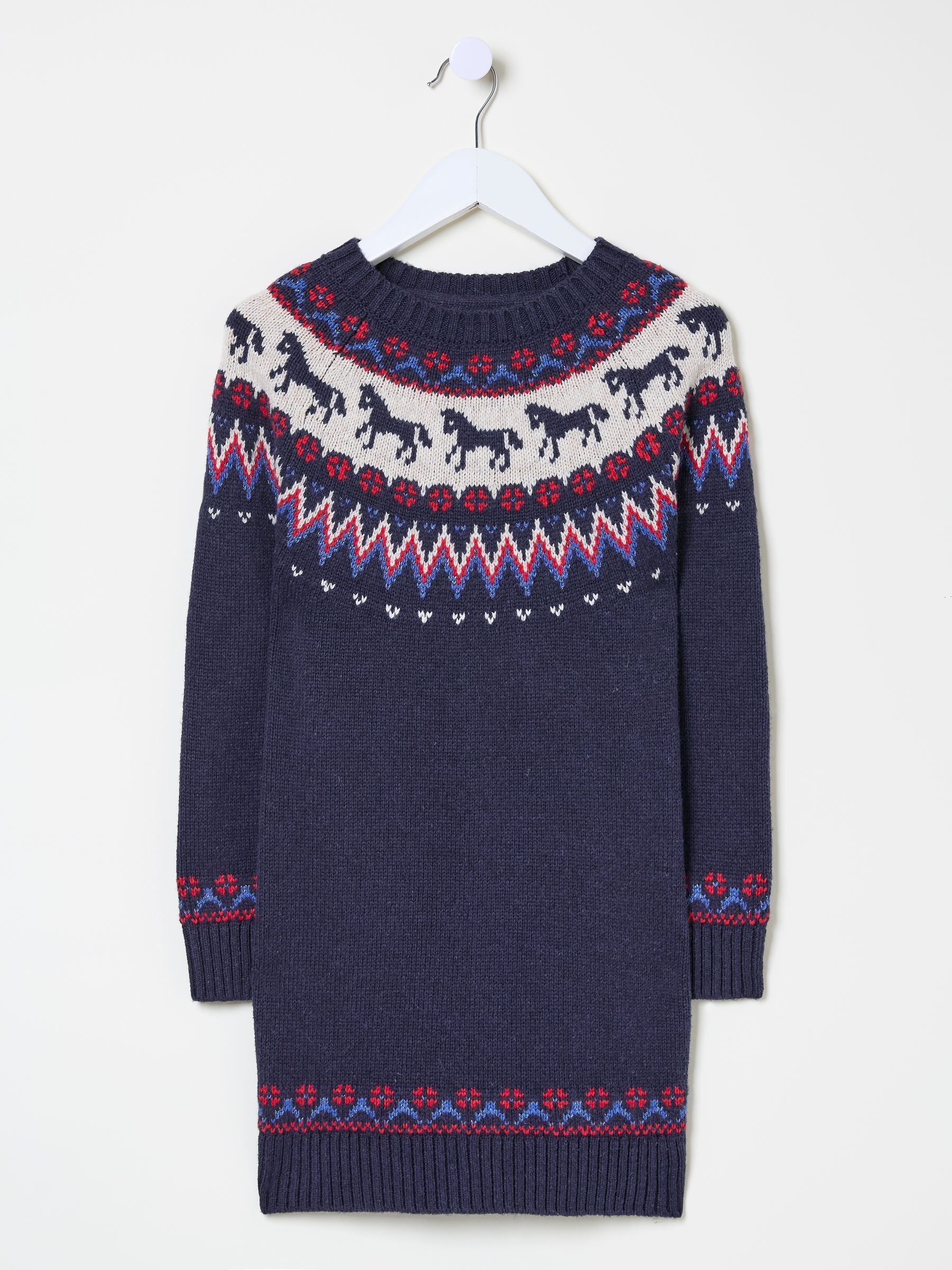 Multi Fairisle Pattern Horse Knitted Dress - Image 5 of 5