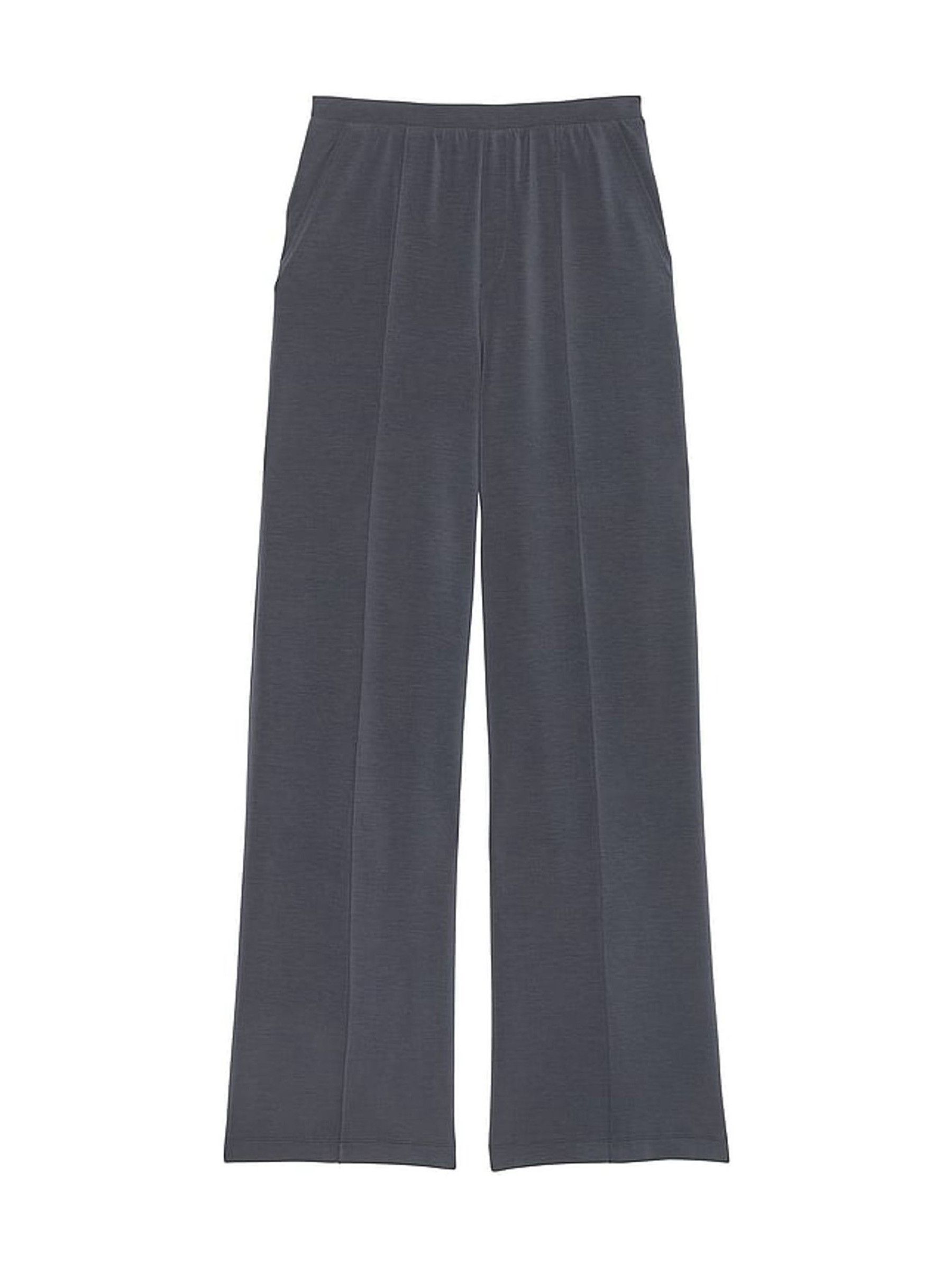 Grey Wide Leg Featherweight Knit Joggers - Image 3 of 5