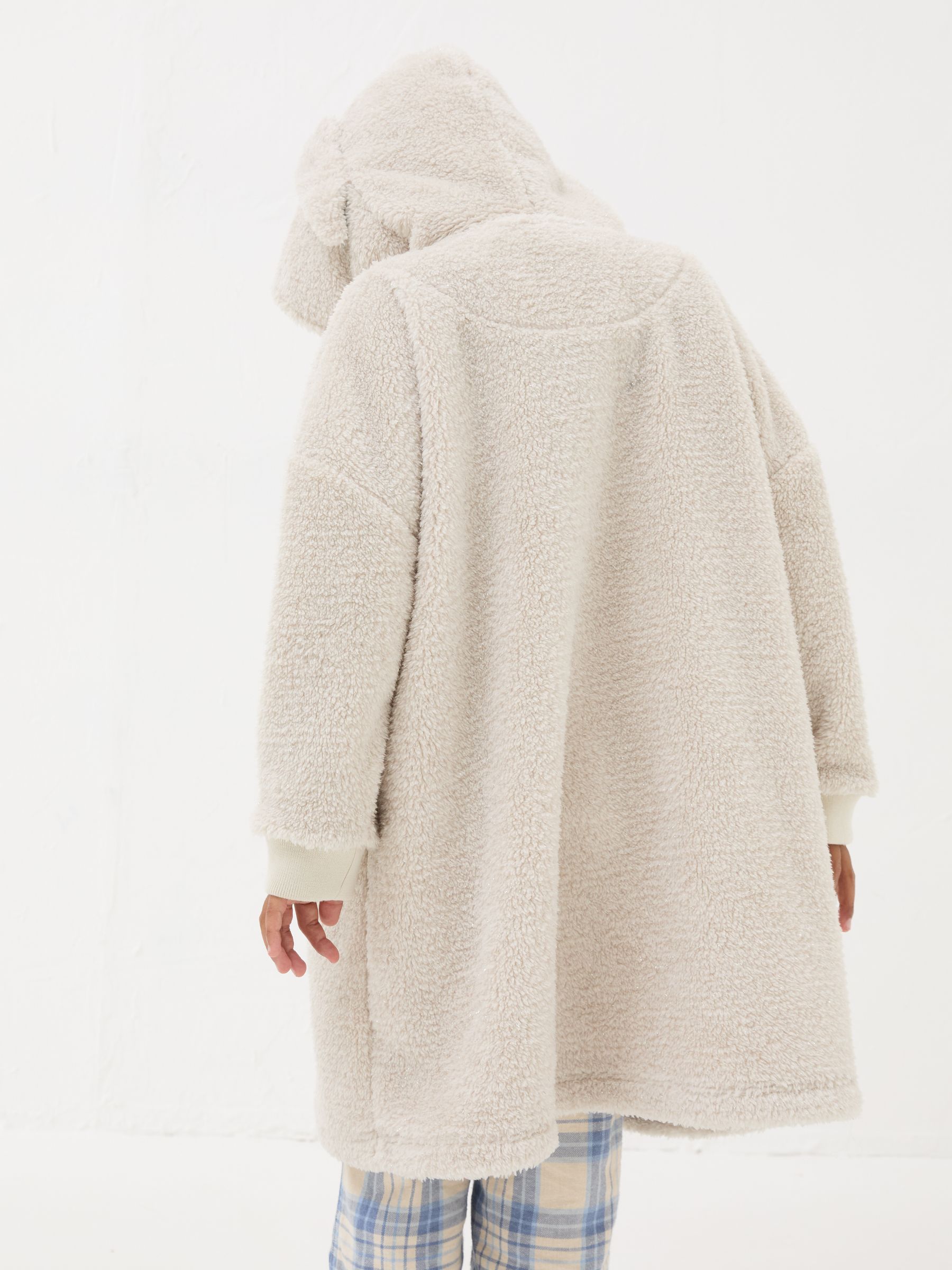 Natural Oversized Rabbit Fleece Hoodie - Image 2 of 4