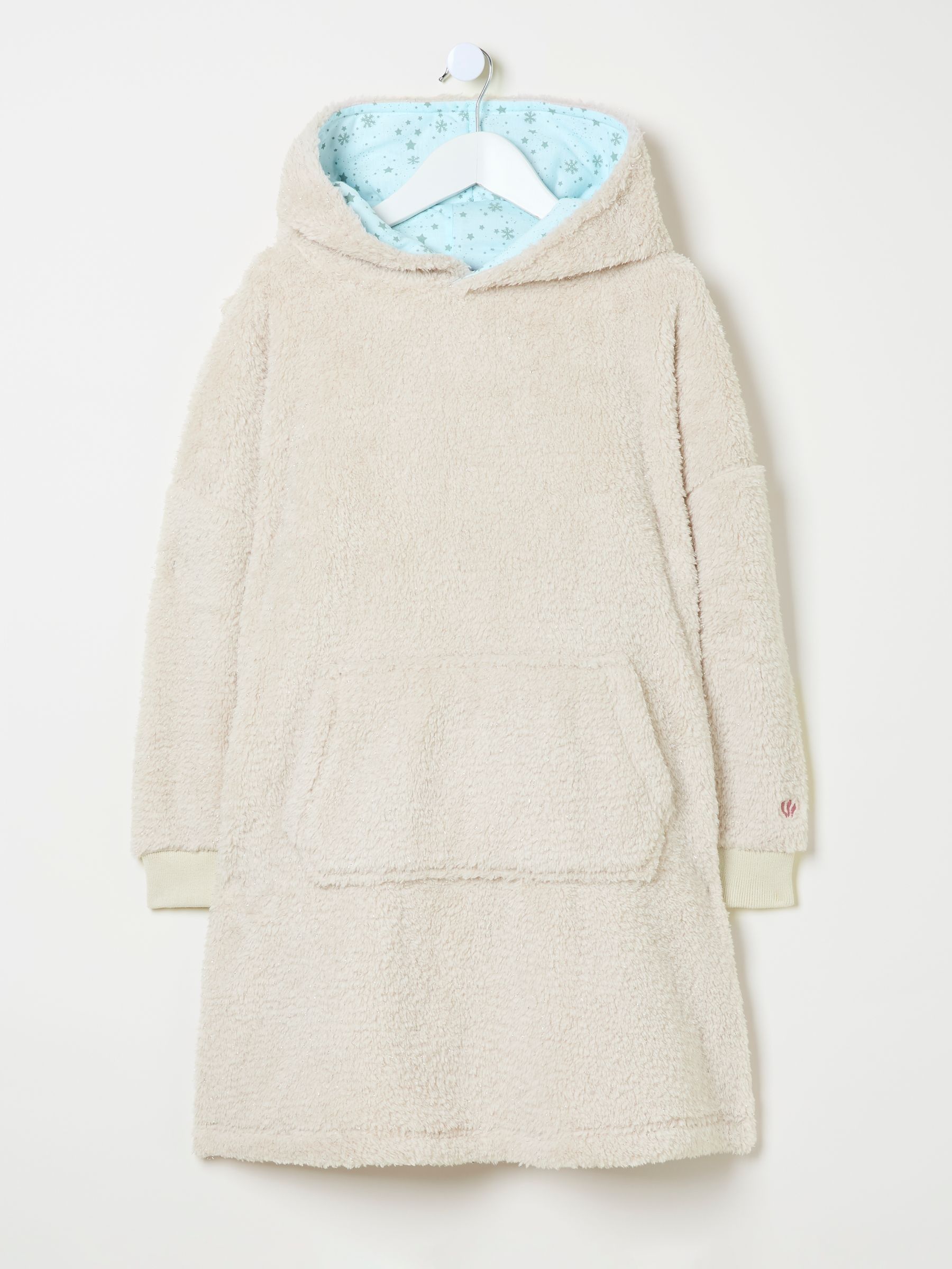 Natural Oversized Rabbit Fleece Hoodie - Image 4 of 4