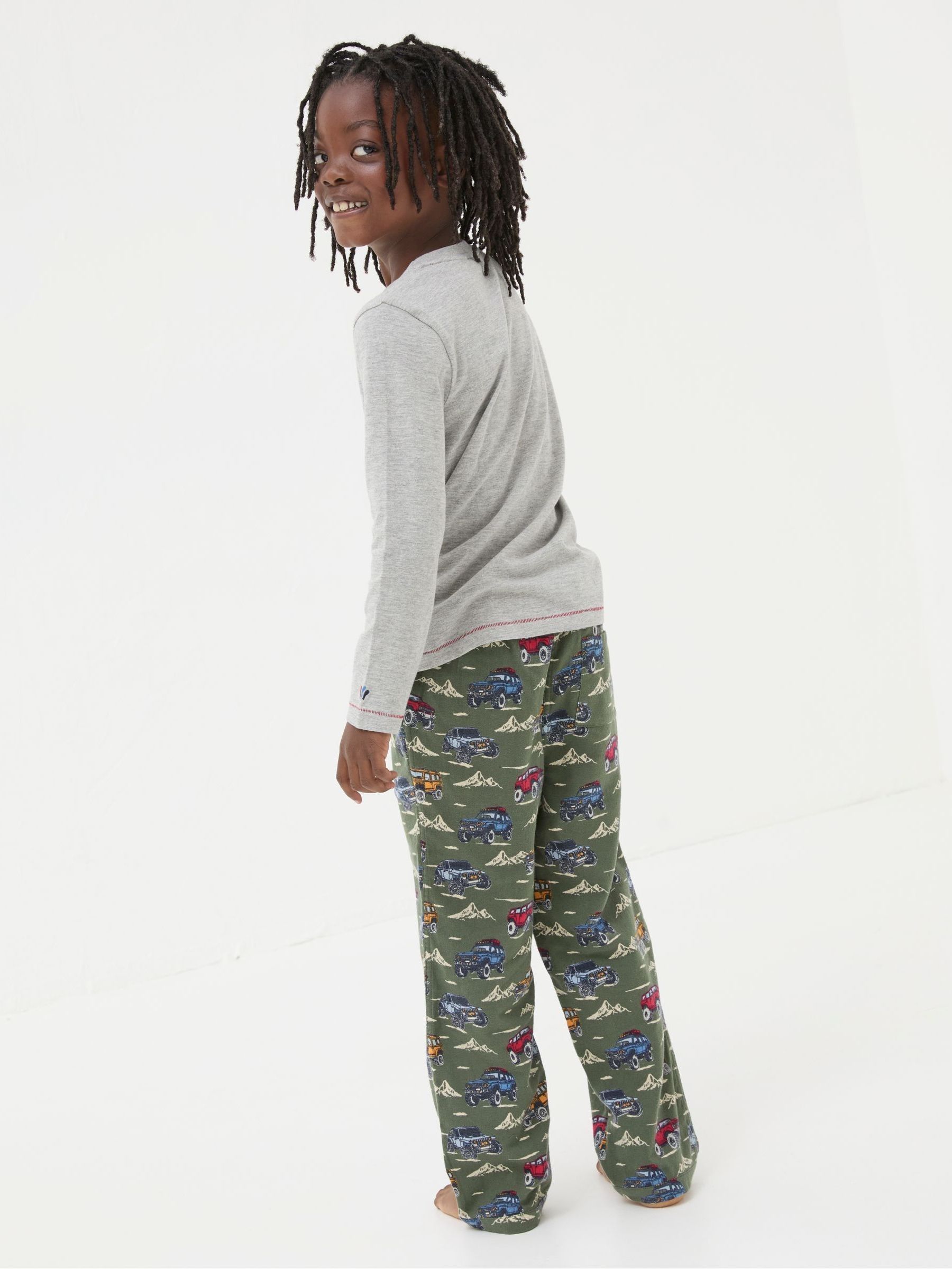 Khaki Green Vehicles Pyjama Set - Image 2 of 5