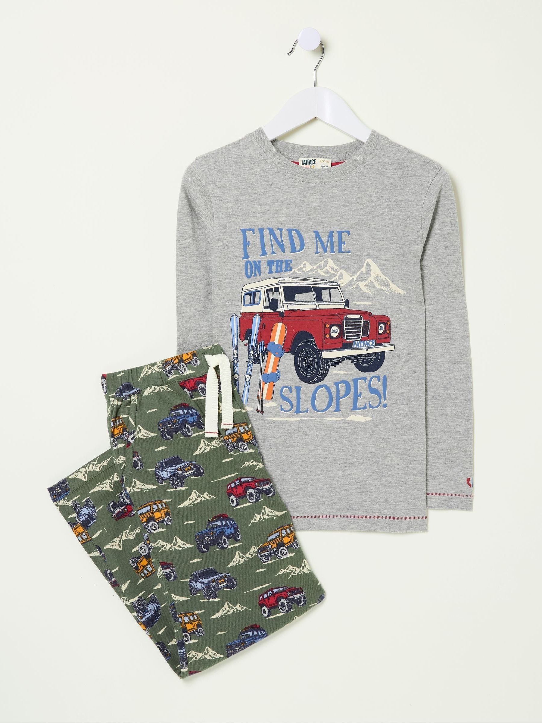 Khaki Green Vehicles Pyjama Set - Image 5 of 5