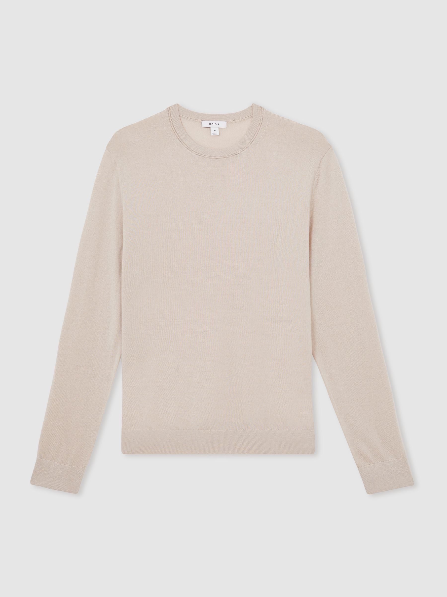 Wool-Blend Crew-Neck Jumper in Sand - Image 2 of 5