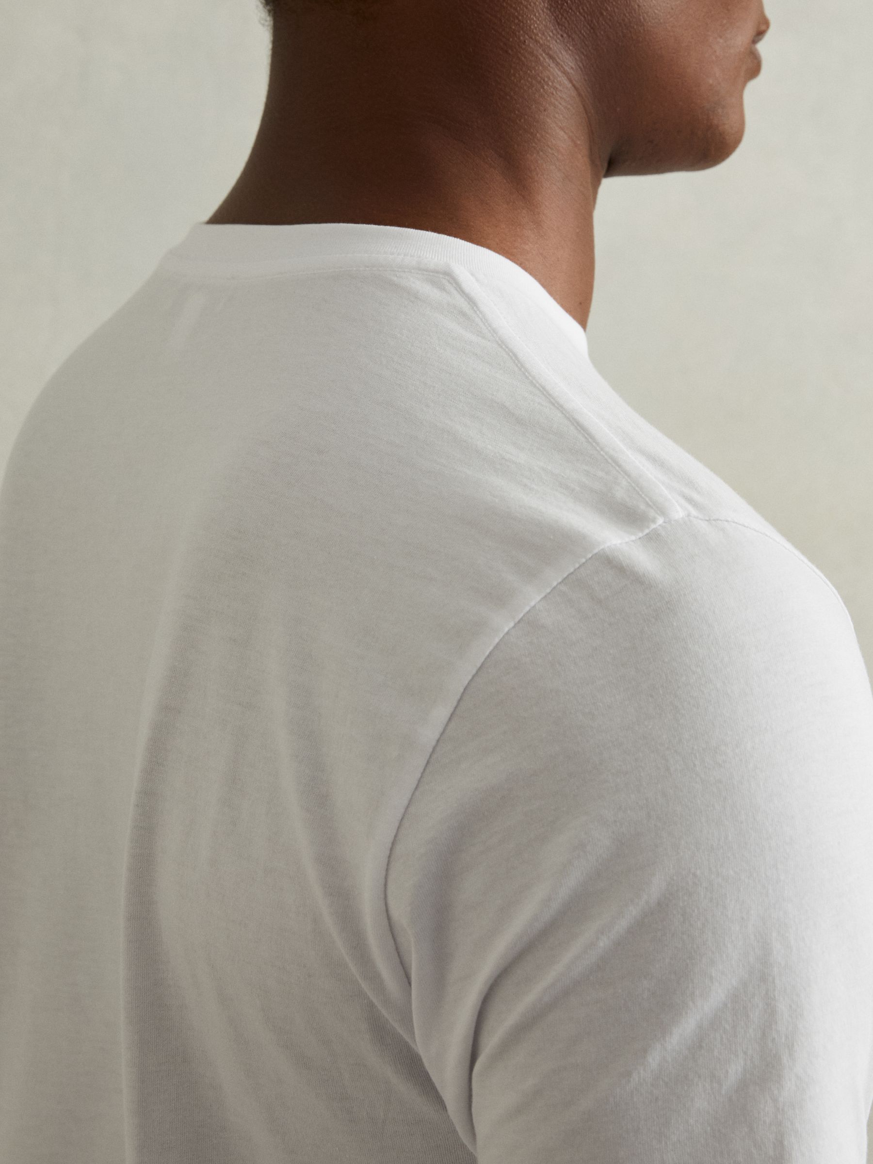 3-Pack of T-Shirts with Cotton in Camel/Pistachio/White - Image 3 of 8