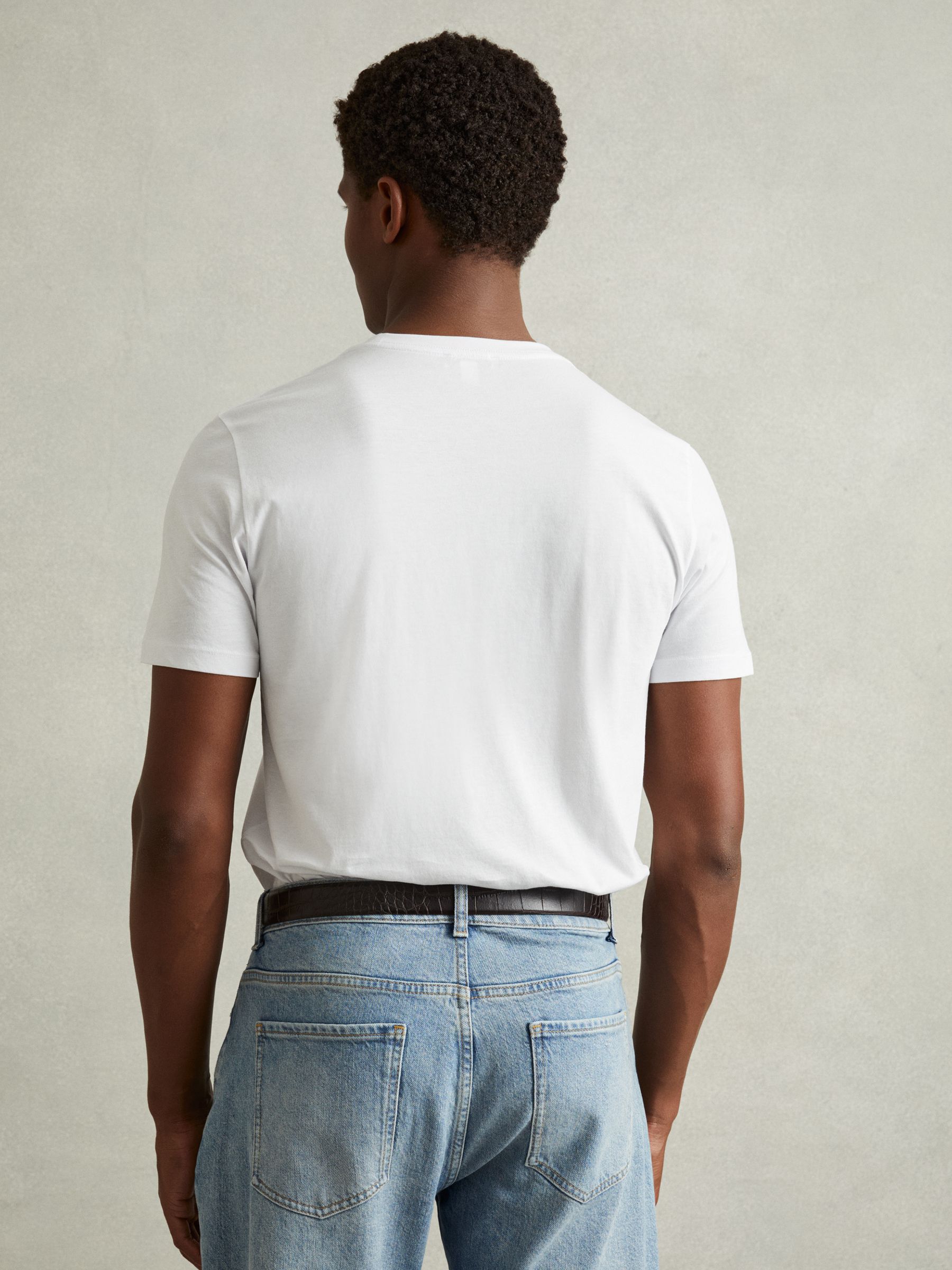 3-Pack of T-Shirts with Cotton in Camel/Pistachio/White - Image 4 of 8