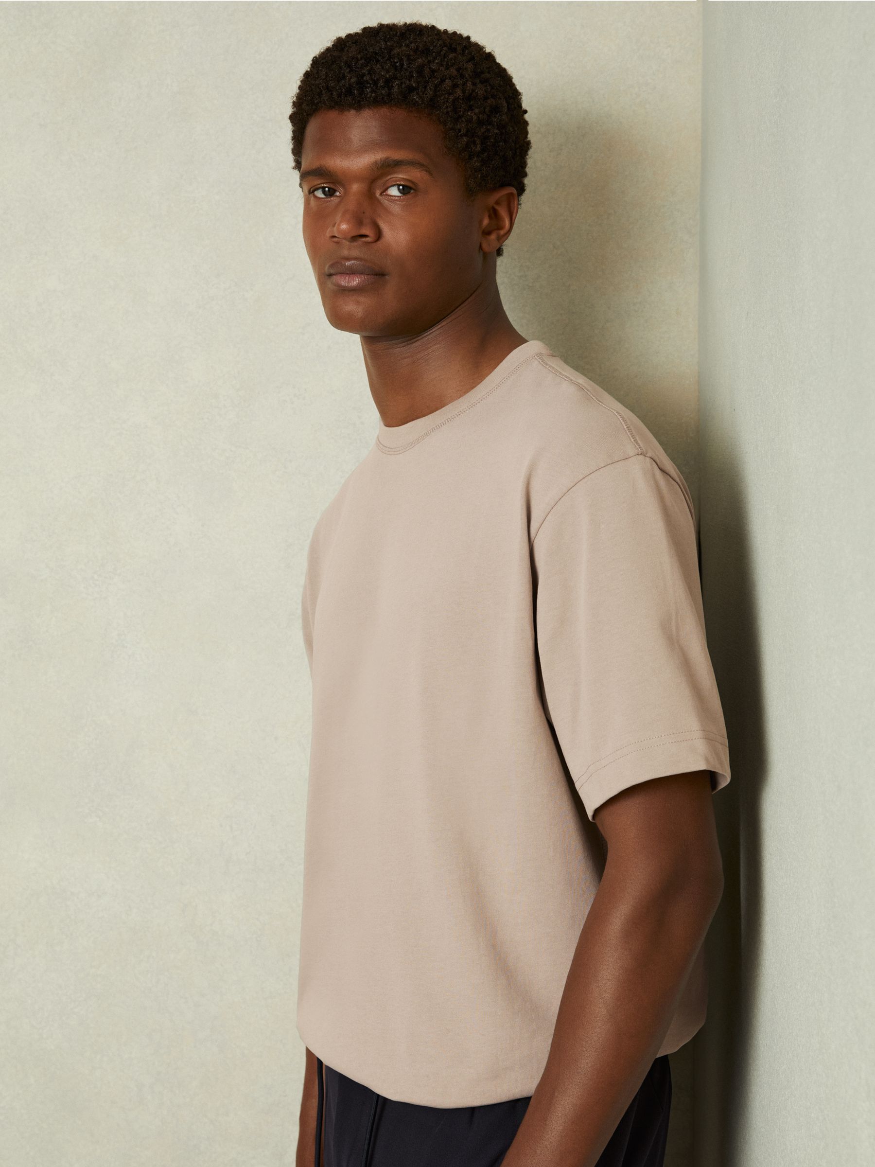 Oversized Garment Dye T-Shirt in Cement - Image 1 of 5