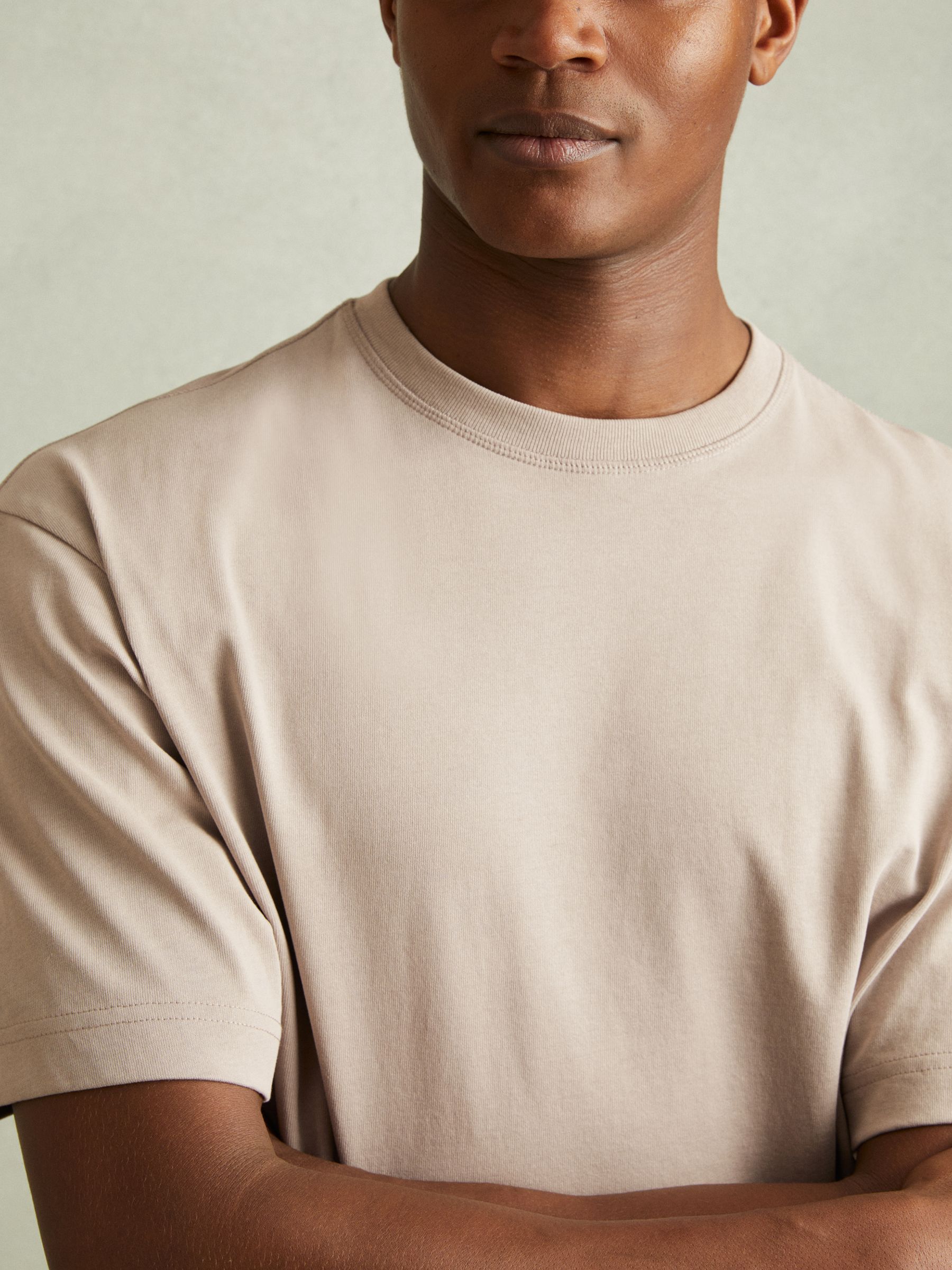 Oversized Garment Dye T-Shirt in Cement - Image 3 of 5