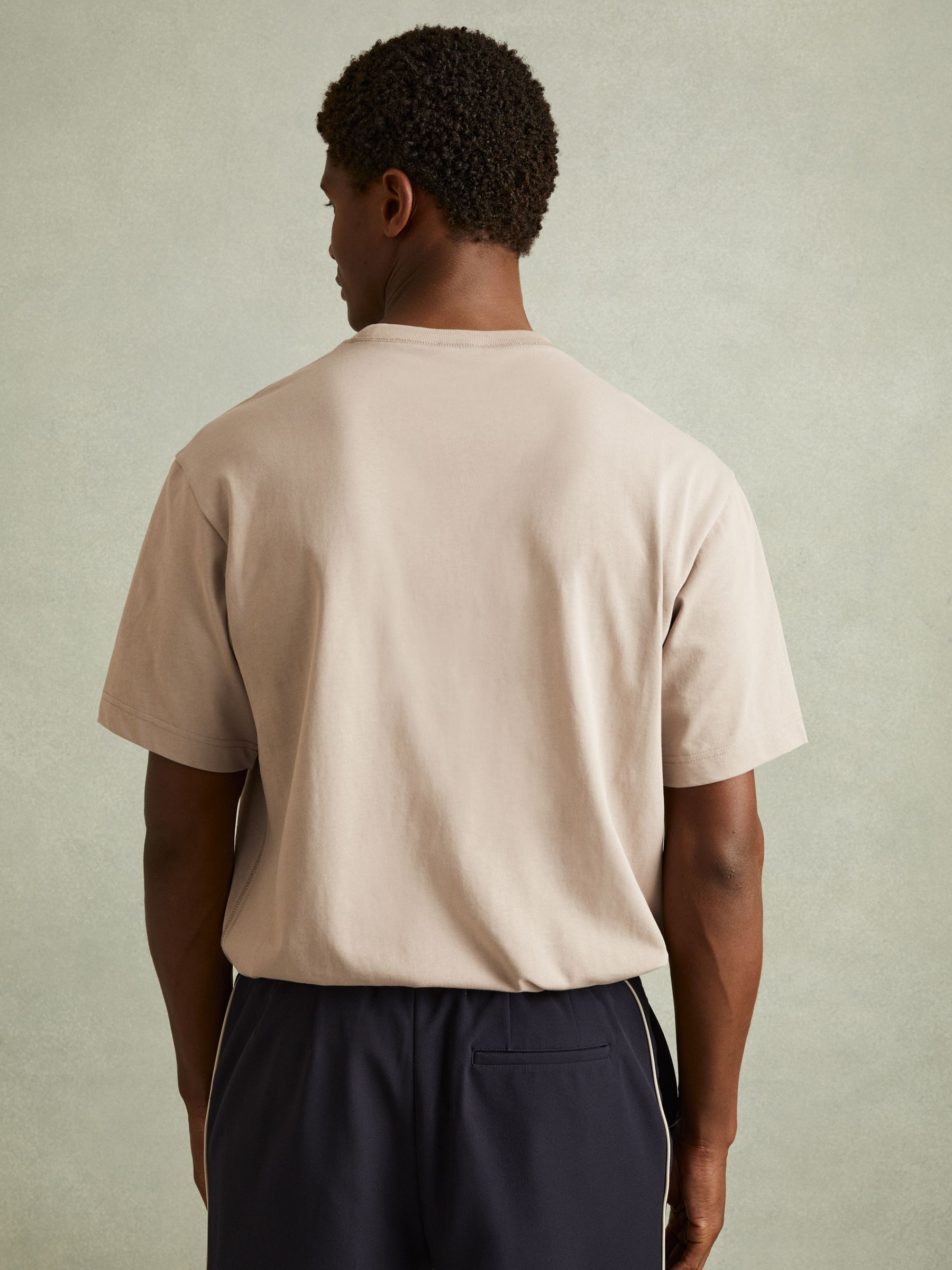 Oversized Garment Dye T-Shirt in Cement - Image 4 of 5