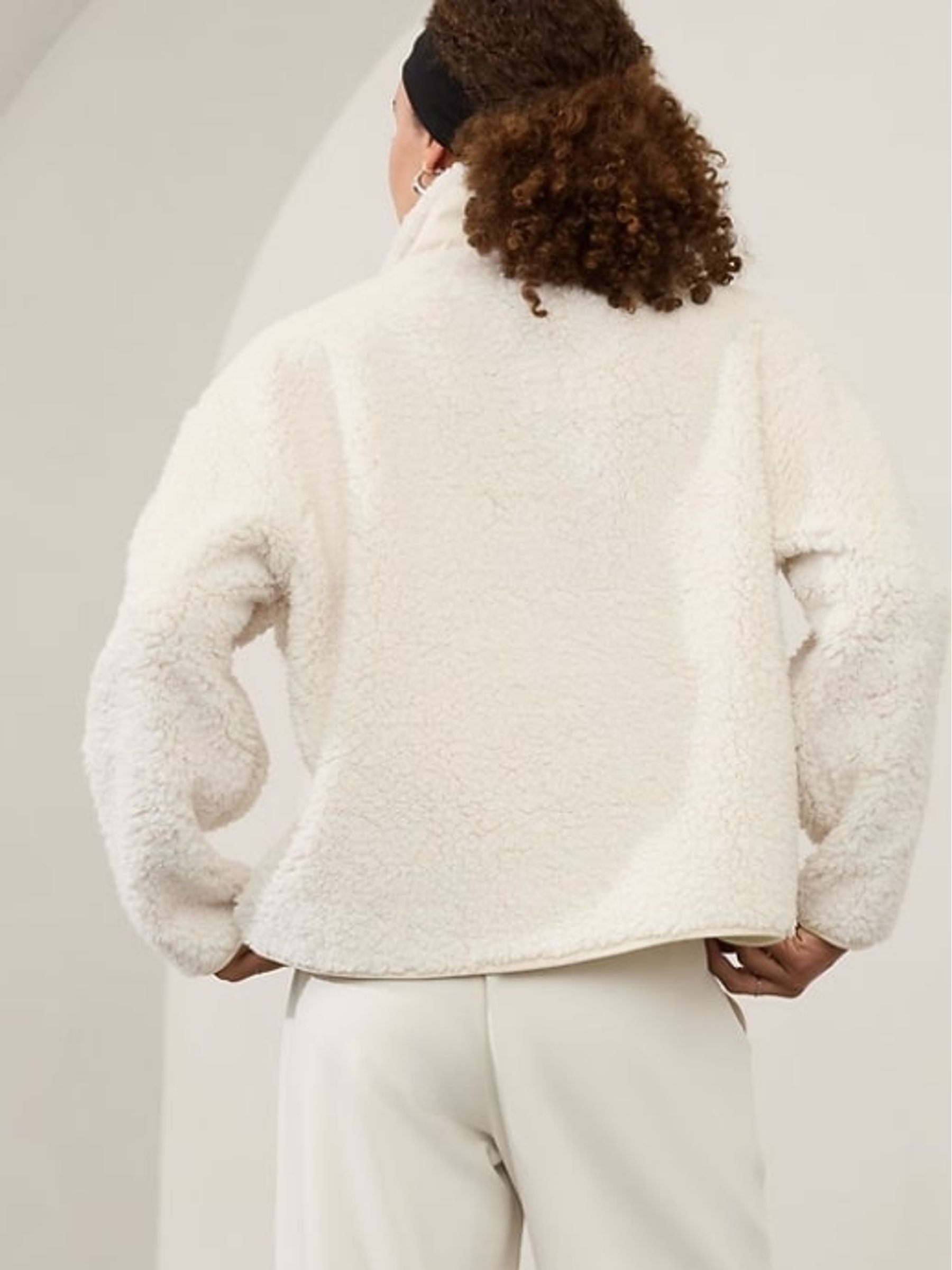 Athleta Cream Cloud Fleece Jacket - Image 2 of 3