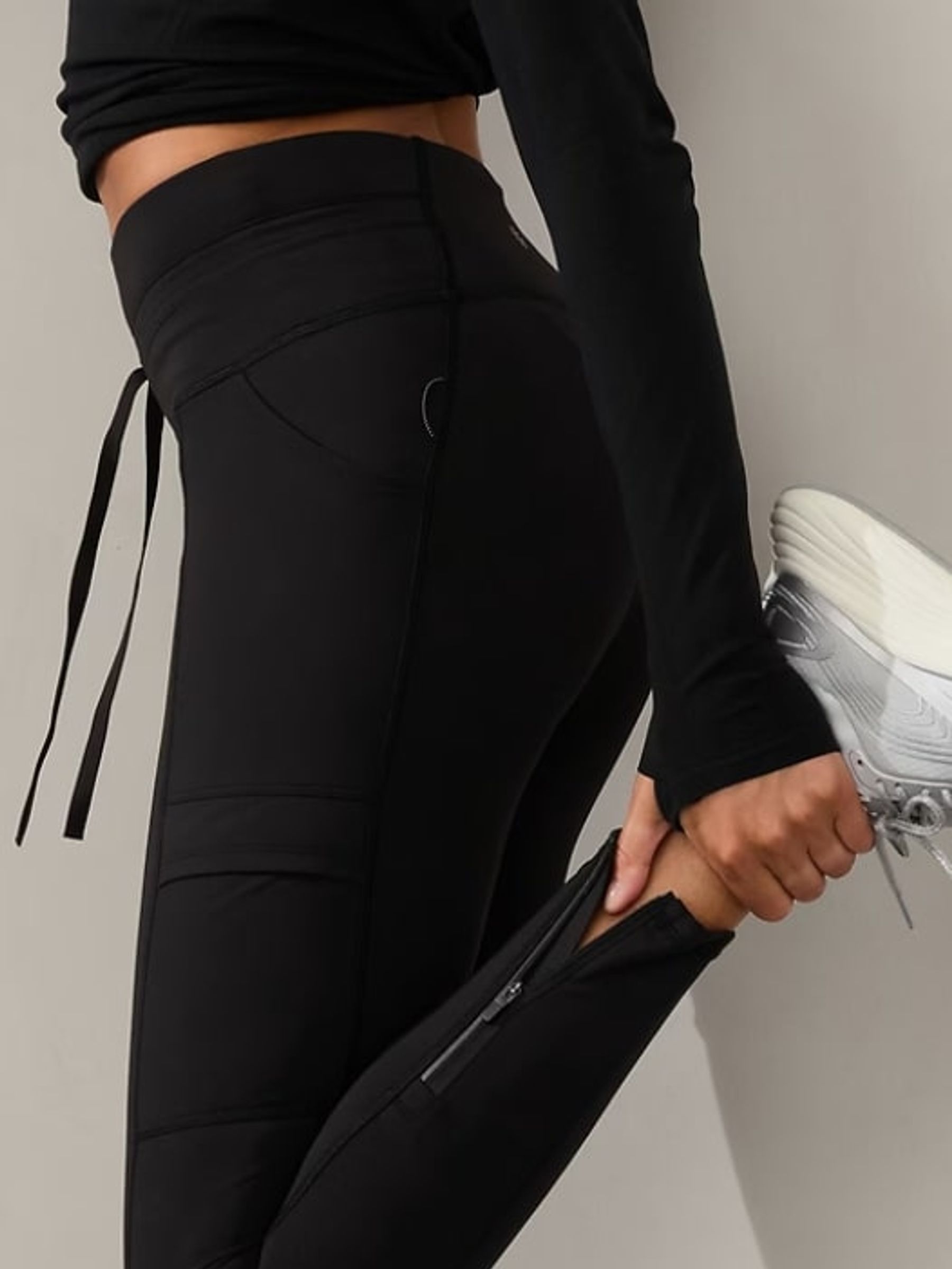 Athleta Black Rainer High Waisted Cargo Legging - Image 3 of 3 Athleta Black Rainer High Waisted Cargo Legging - Image 3 of 3