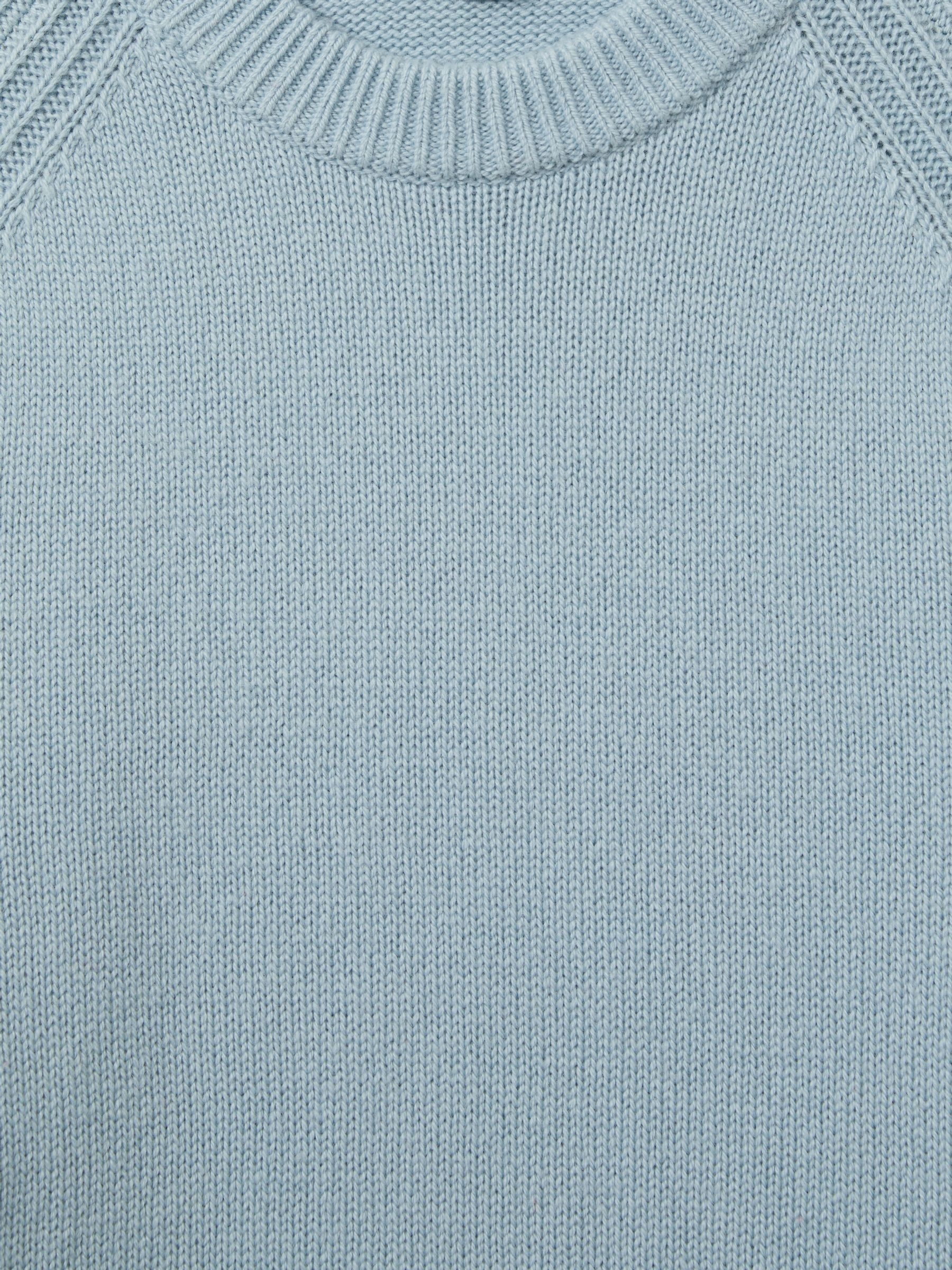 Wool-Blend Raglan-Sleeve Jumper in Soft Blue - Image 6 of 6