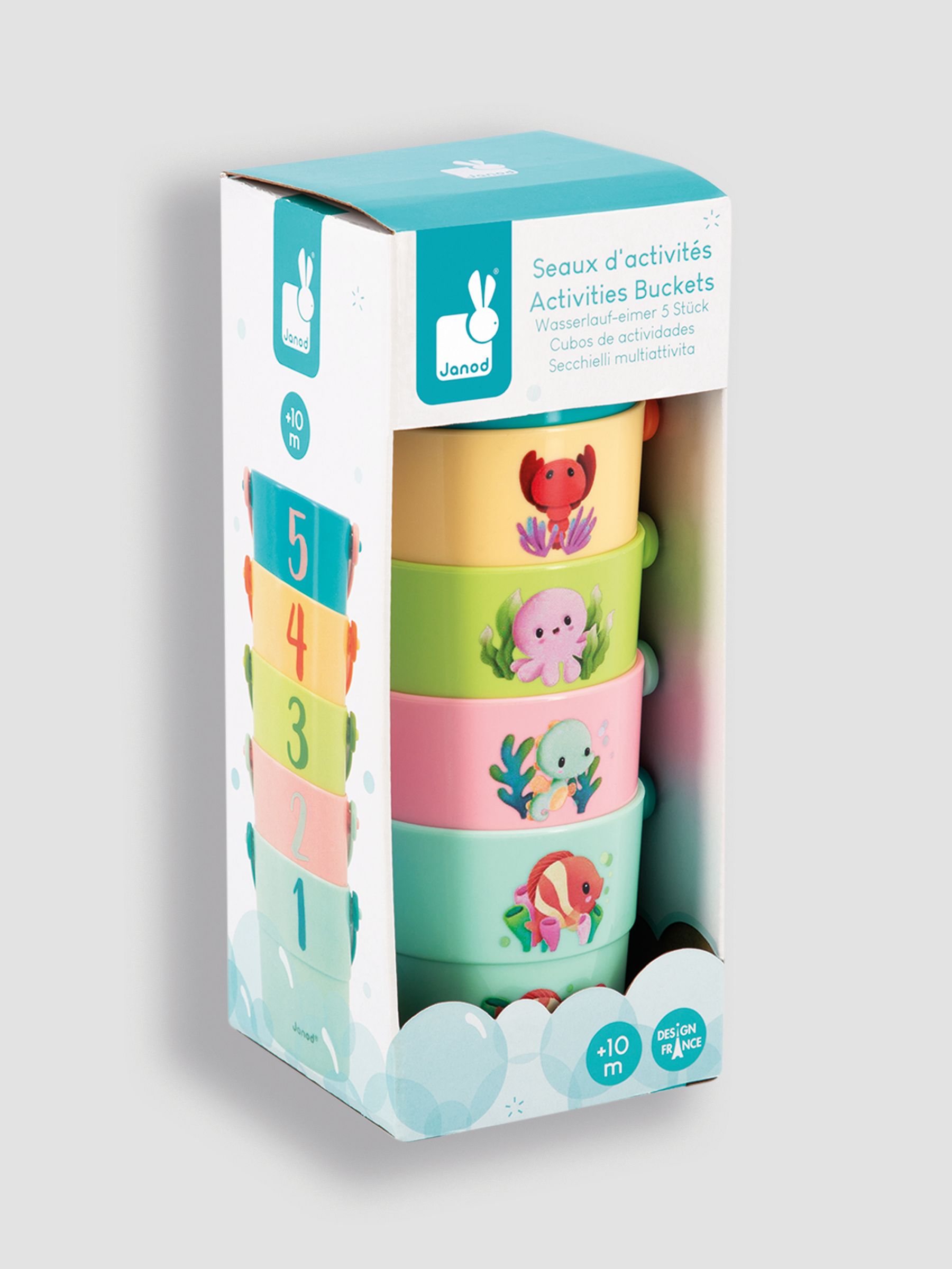 Janod Bath Bucket Baby Animals - Image 1 of 7
