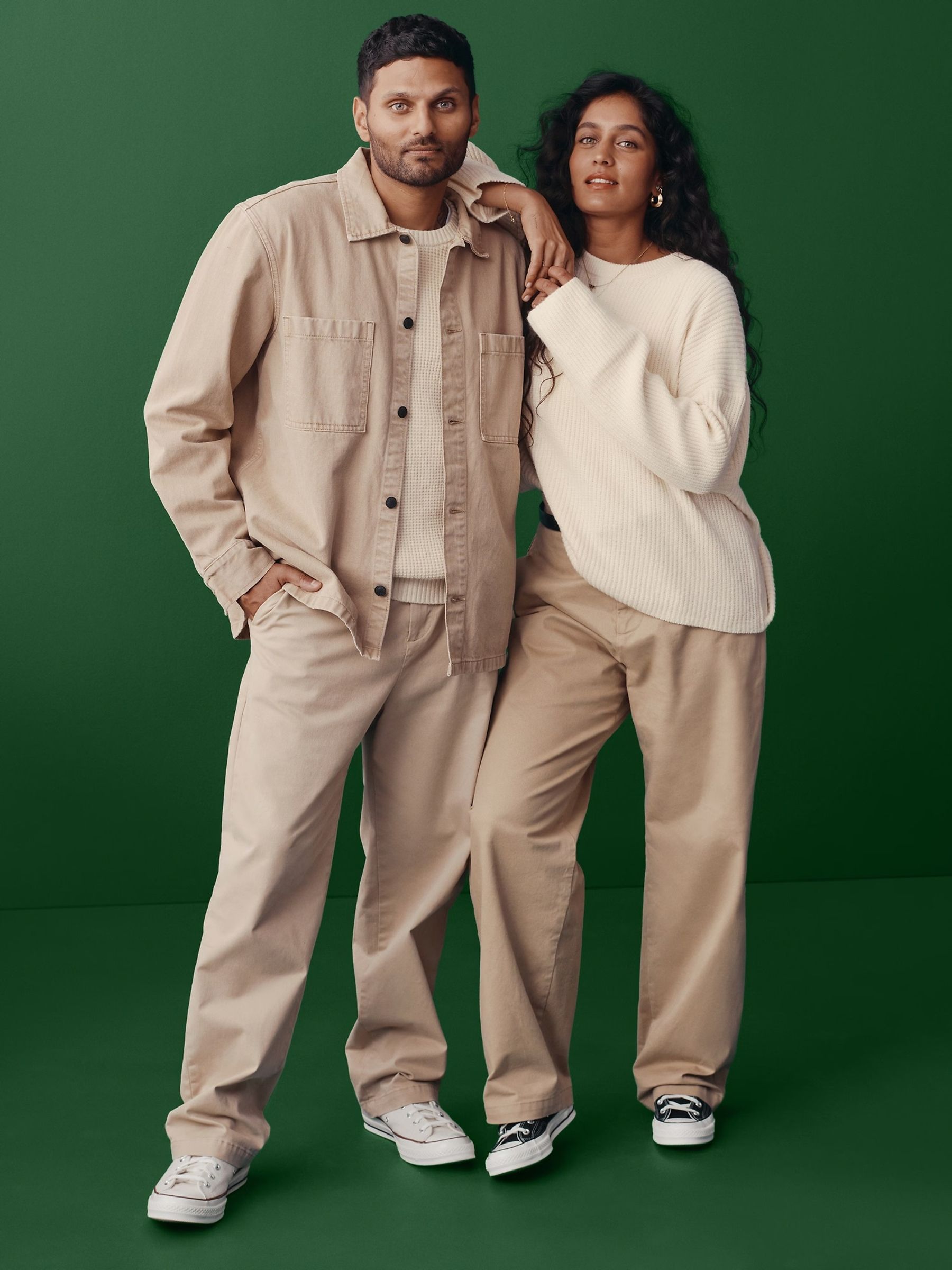 Beige Baggy Fit Stretch Modern Chino Trousers - Image 5 of 7