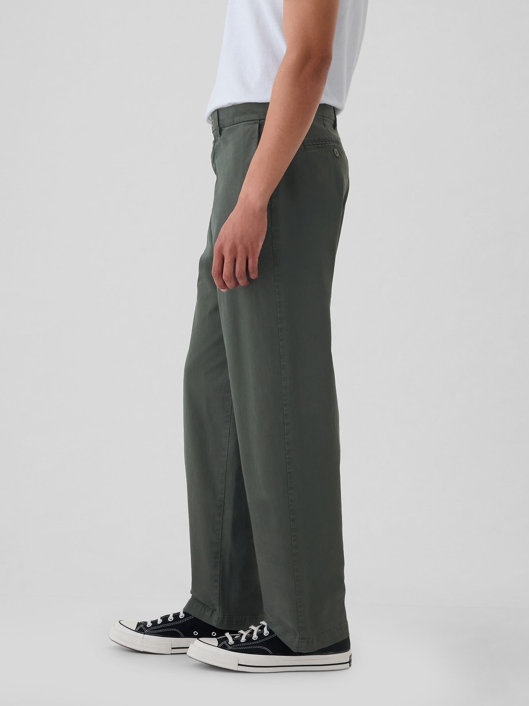 Grey Baggy Fit Stretch Modern Chinos - Image 3 of 5