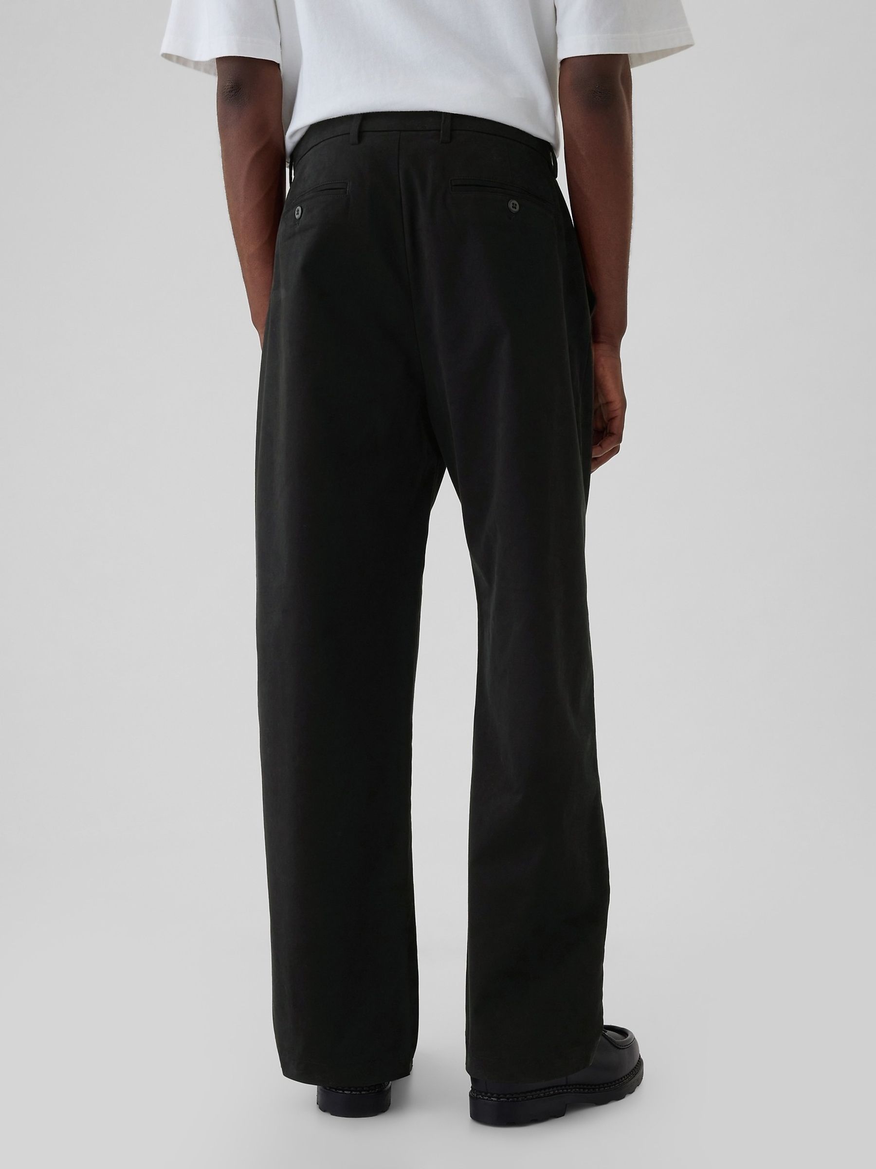 Black Baggy Fit Stretch Modern Chinos - Image 2 of 5