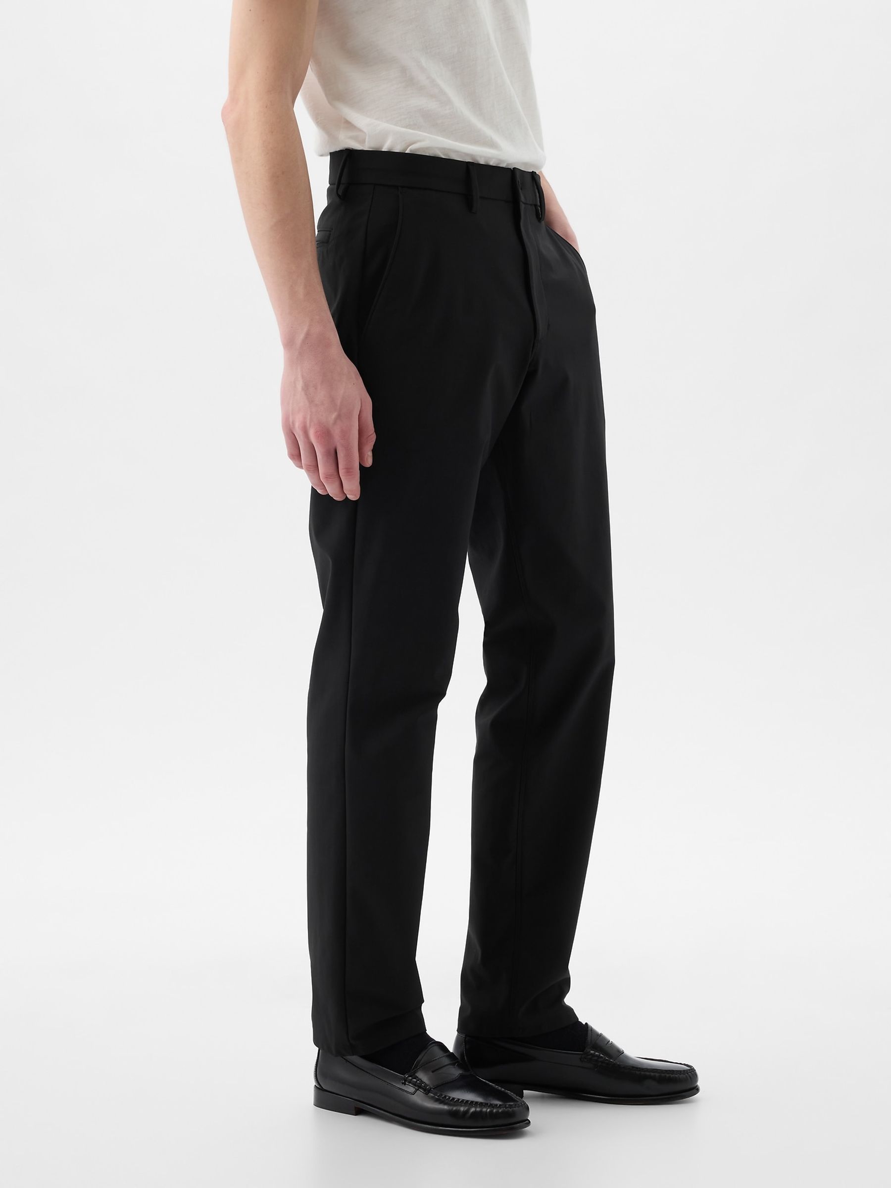 Black Slim Fit Stretch Hybrid Trousers - Image 3 of 5