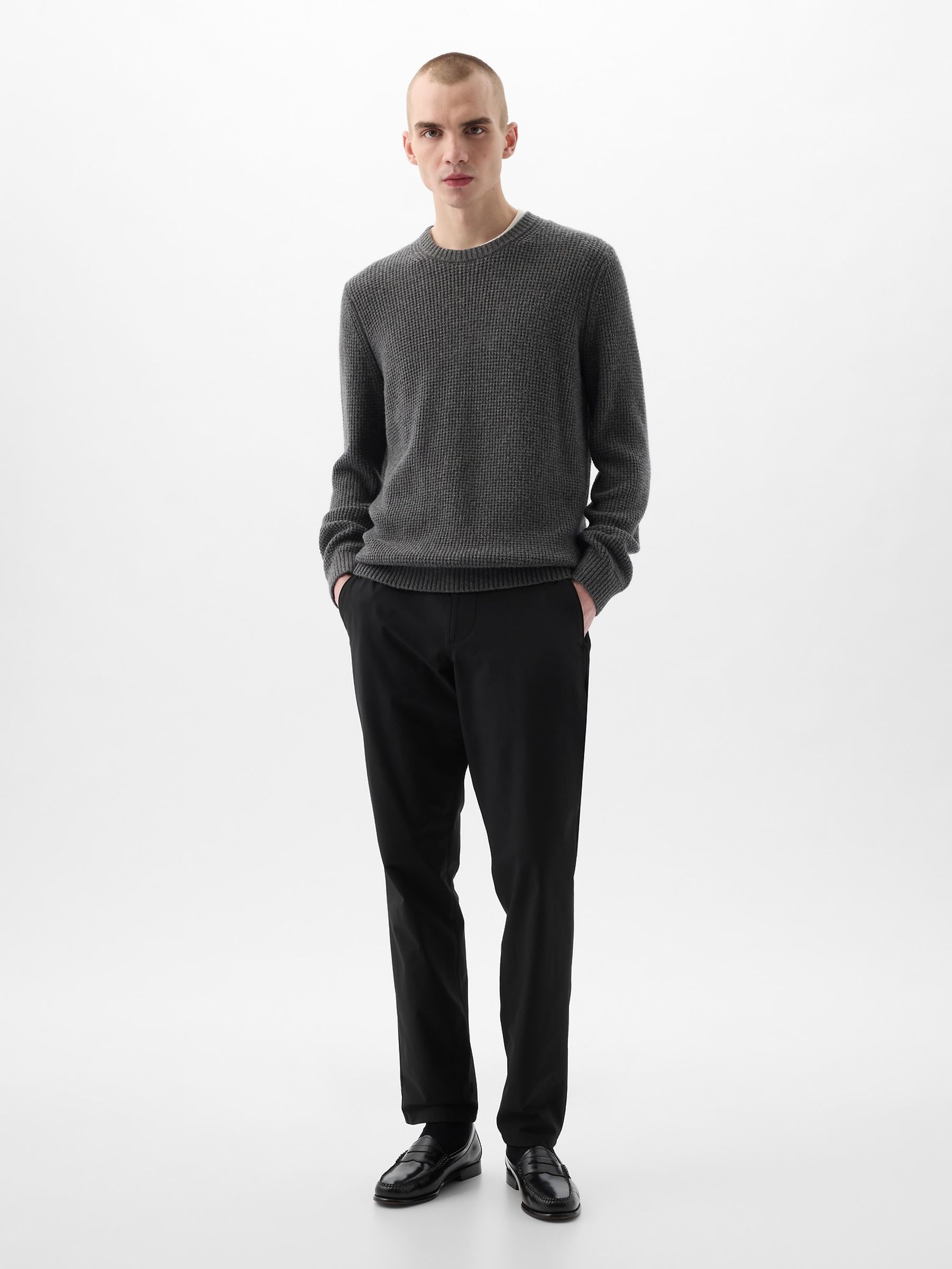 Black Slim Fit Stretch Hybrid Trousers - Image 4 of 5